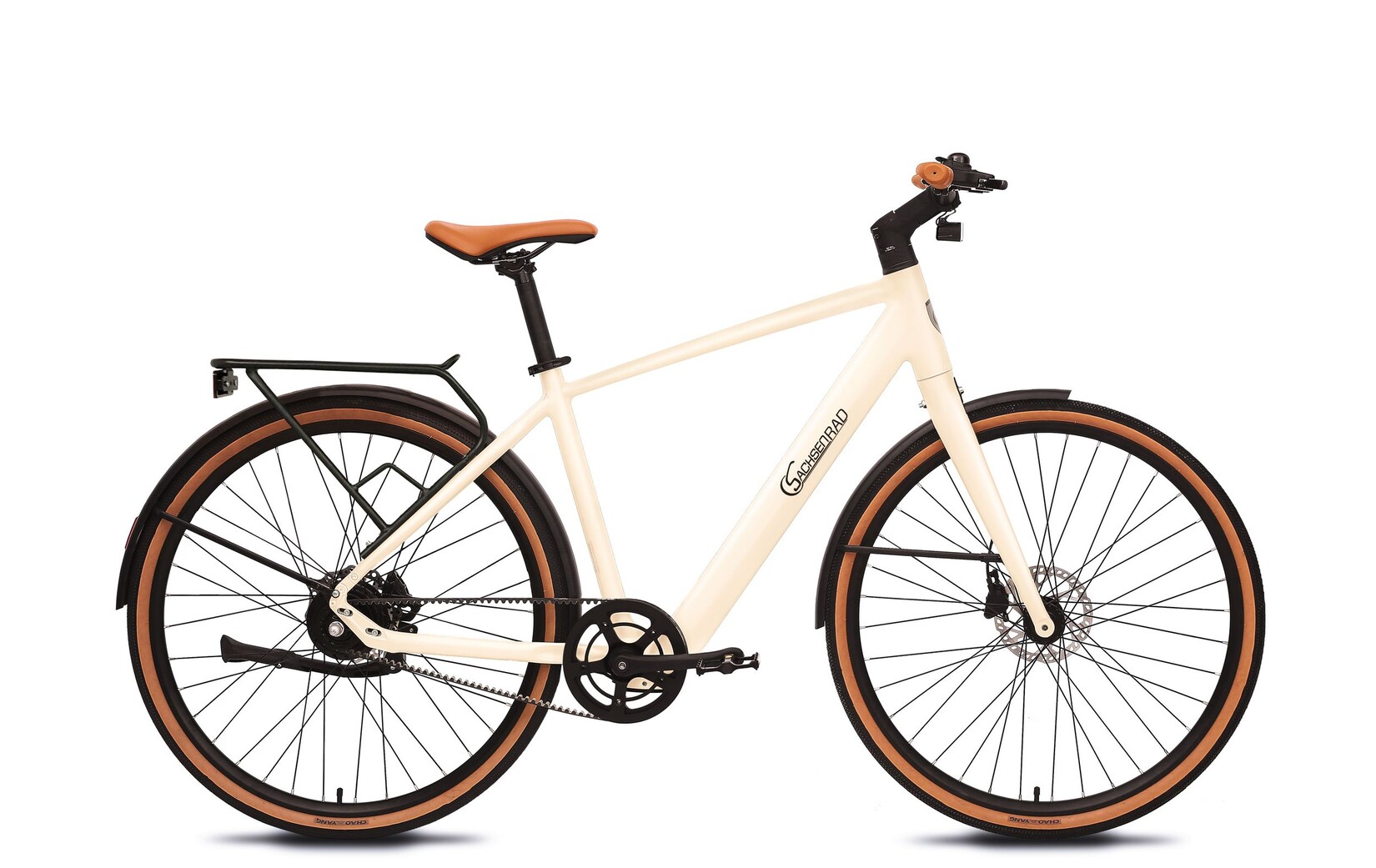 SachsenRAD Urban City E-Bike C3M Roma in Mamorweiss mit Riemenantrieb