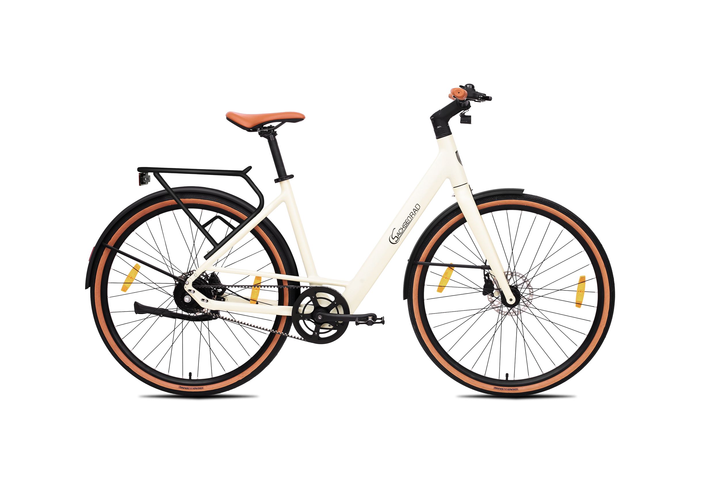 SachsenRAD Urban City E-Bike C3V Roma in Mamorweiss mit Riemenantrieb 