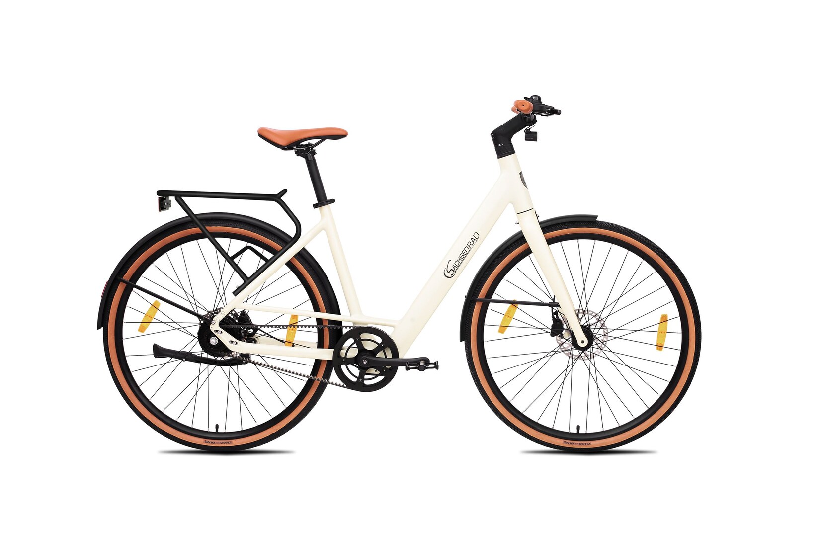 SachsenRAD Urban City E-Bike C3V Roma in Mamorweiss mit Riemenantrieb