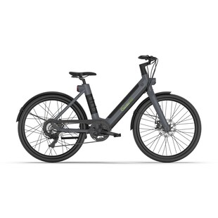 SachsenRAD xBird Urban City-Bike C6F Connect Mit Diebstahlschutz APP | Modernes Design E-Bike Elektrofahrrad mit Integriertes LCD Display und StVZO-zugelassene LED-Leuchten für 150-180CM dunkelgrau 26 Zoll 