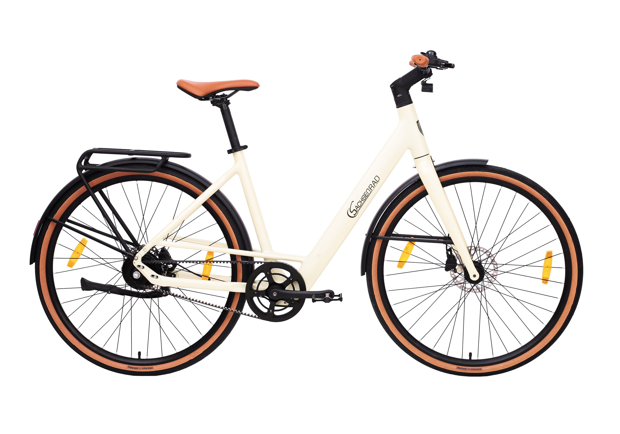 SachsenRAD [Refurbished]  Urban City E-Bike C3V Roma in Mamorweiss mit Riemenantrieb 