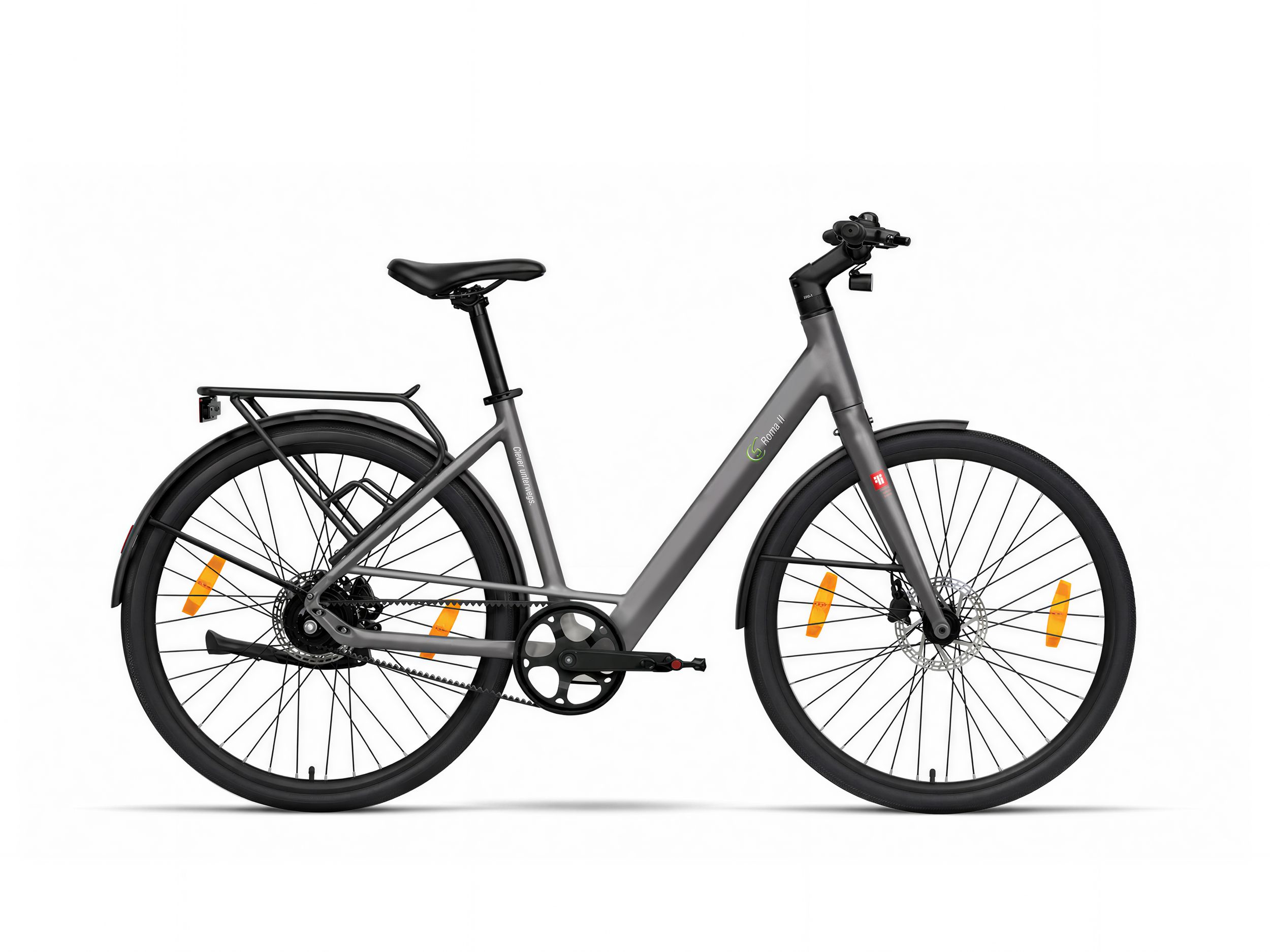 SachsenRAD Urban City E-Bike C3V Roma II mit Riemenantrieb Grau 