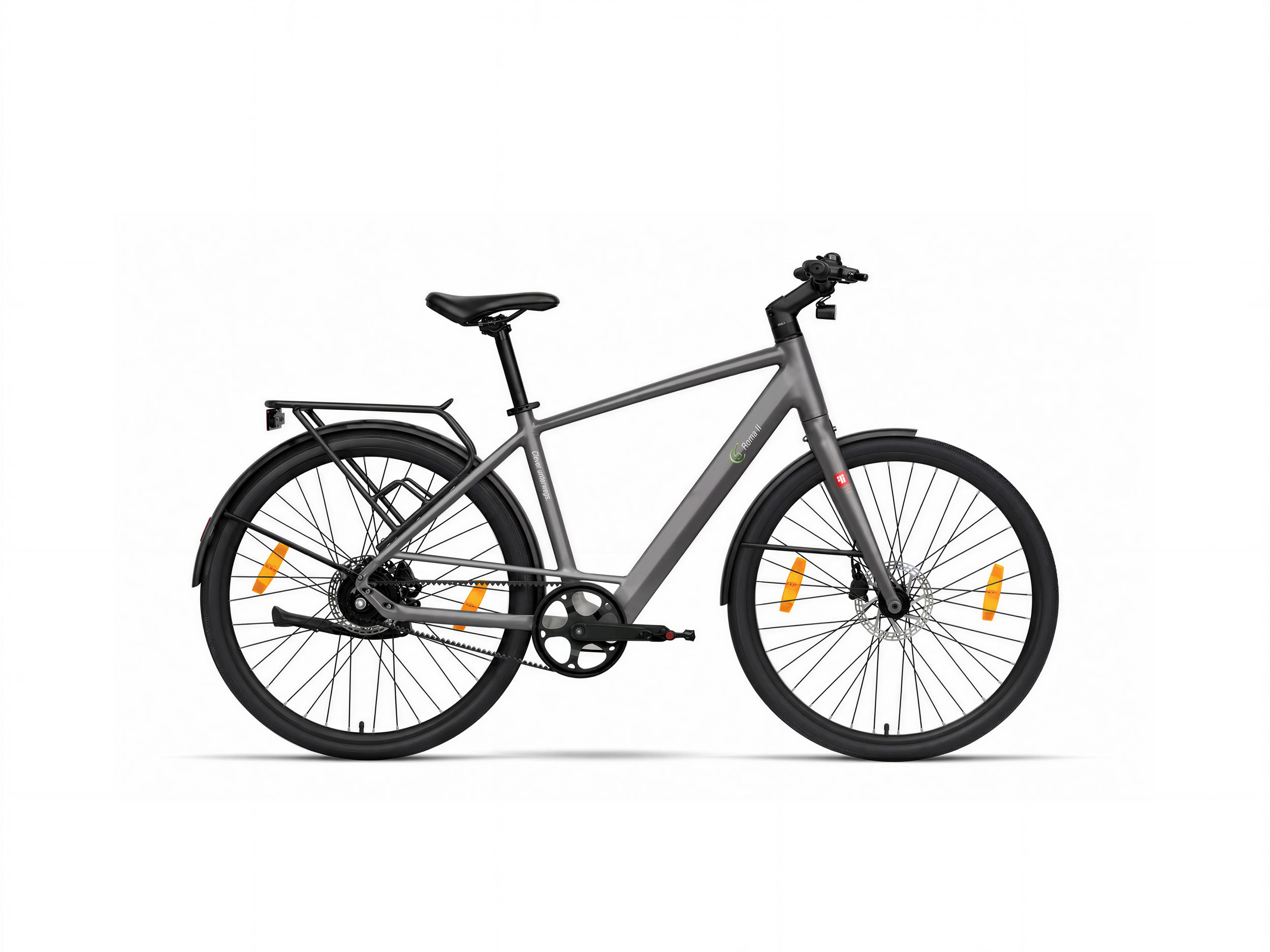 SachsenRAD Urban City E-Bike C3M Roma II mit Riemenantrieb Grau 
