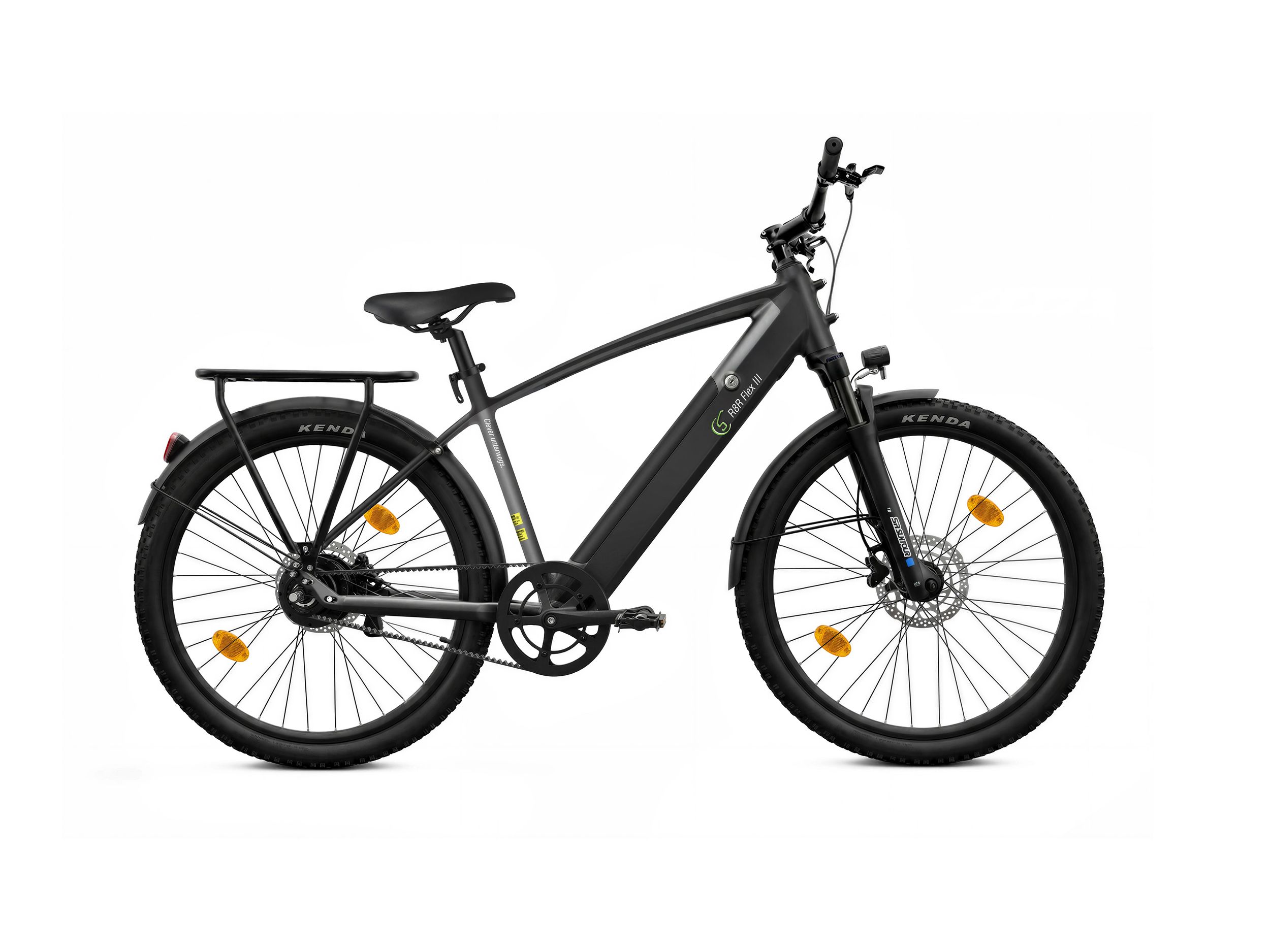 SachsenRAD R8R Flex III E-Trekkingbike mit Riemenantrieb ,14.5Ah bis 150km, Hydraulische Bremsen, 9 Gang, 27.5 Zoll, MTB Bike Herren Damen Elektrofahrrad schwarz 