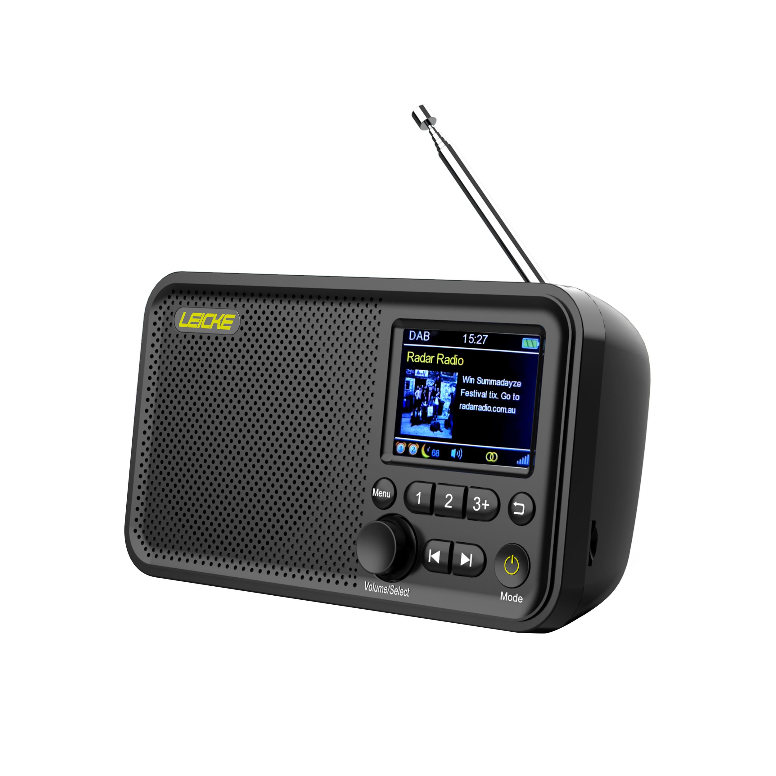 LEICKE DJ ROXXX DAB+ Radio mit Bluetooth 5.0, K&uuml;chenradio, 4000mAh Batterie 