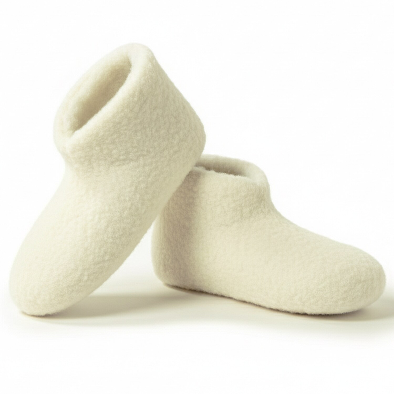 NYVI Bettschuhe IamFlauschi &ndash; Kuschelig Warme Hausschuhe aus 100% Reiner Schafwolle Gr&ouml;&szlig;e:44 / 45;Farbe:Schafsbeige 