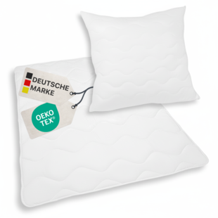 NYVI Bettdeckenset DreamScience Comfort 135x200 cm - 2-teilig - 1x Bettdecke 135x200 cm + 1x Kopfkissen 80x80 cm 