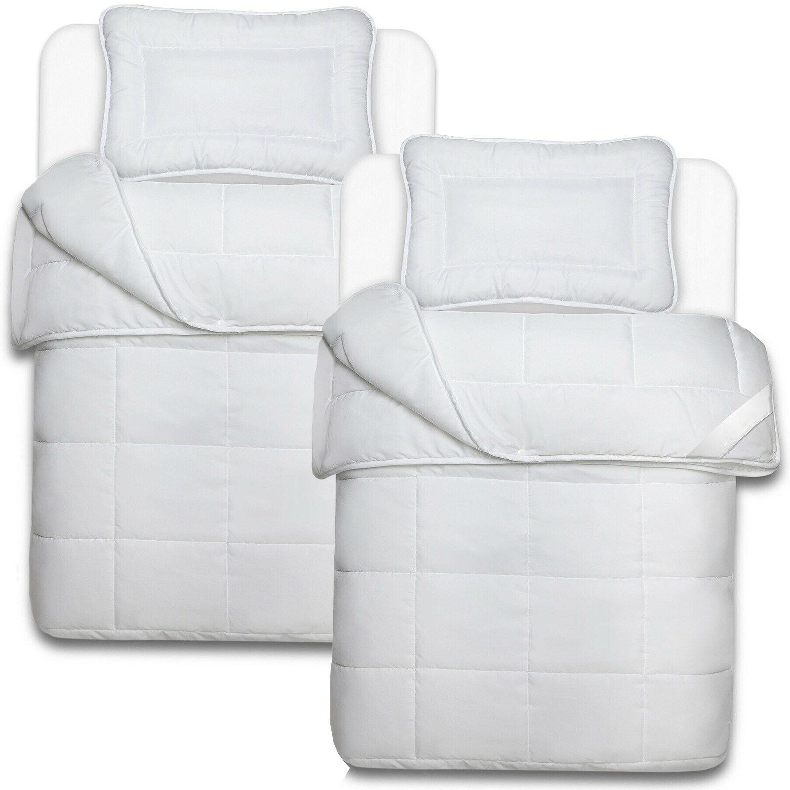 NYVI Kinderbettenset Junior AllYear 100x135 cm 4-tlg - 2x 4 Jahreszeitendecke 100x135 cm und 2x Kissen 40x60 cm 