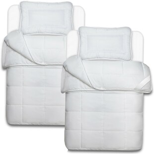 NYVI Kinderbettenset Junior AllYear 100x135 cm 4-tlg - 2x 4 Jahreszeitendecke 100x135 cm und 2x Kissen 40x60 cm 