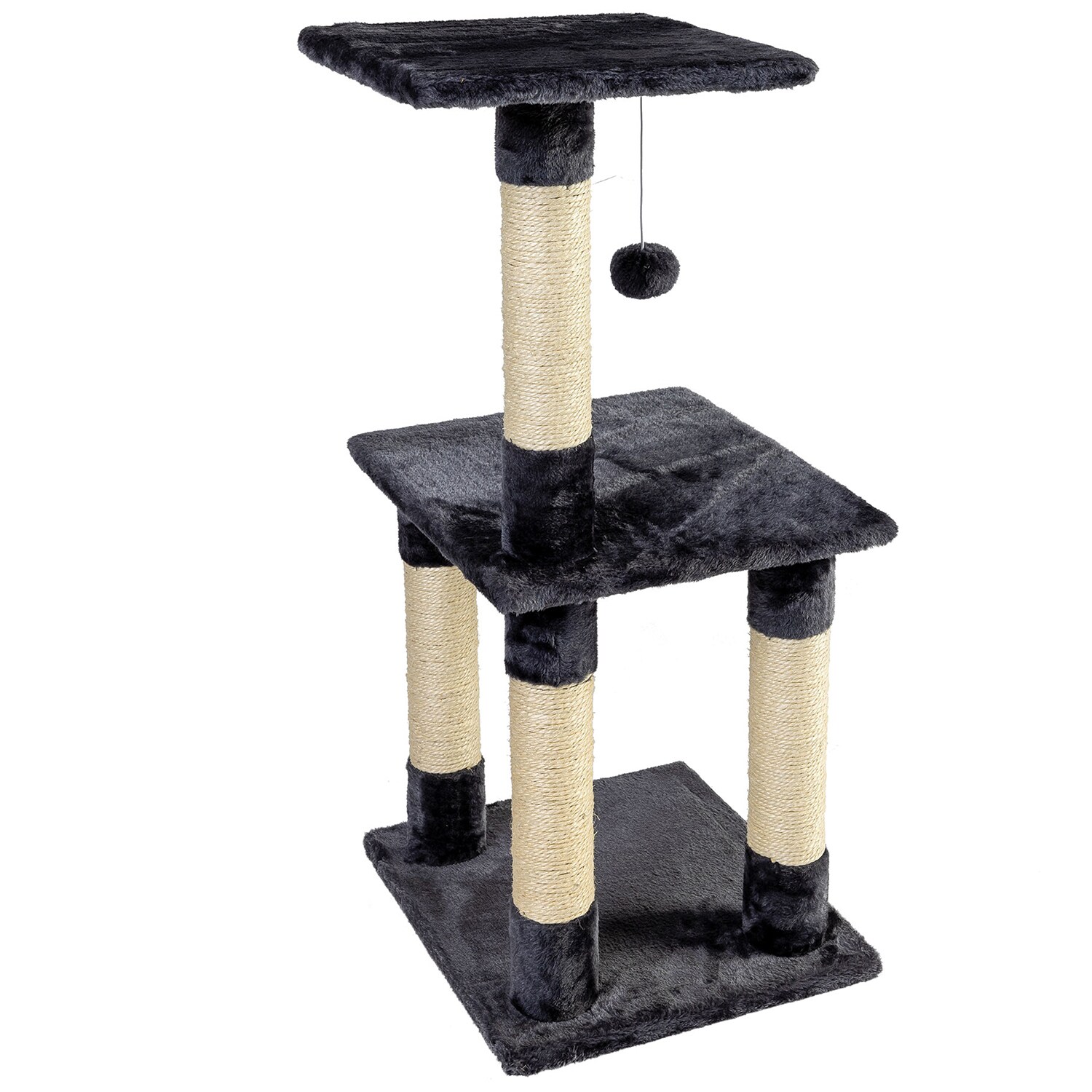 NYVI Katzen Kratzbaum Trient 85 cm groß anthrazit - Deluxe Mini Katzenbaum