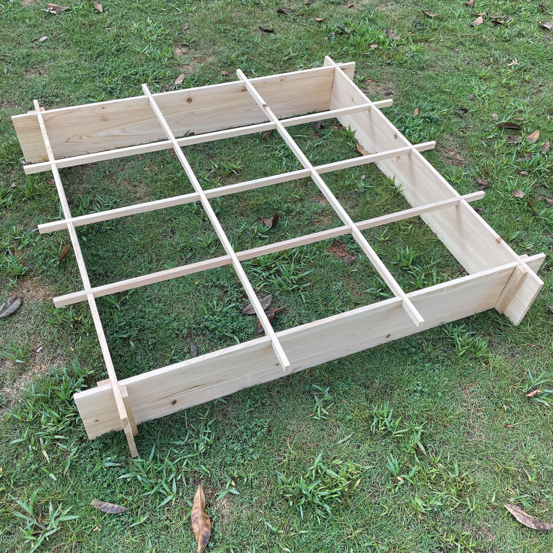 NYVI Pflanzbeet NYVIGreen 116x116 cm Natur - Gartenbeet mit Unkrautvlies 