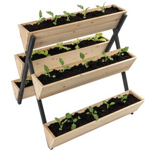 NYVI Hochbeet Blumentreppe NYVIGreen mit 5 Abteilungen – Pflanzregal für Pflanzen, Gemüse. Kräuter & Blumen 