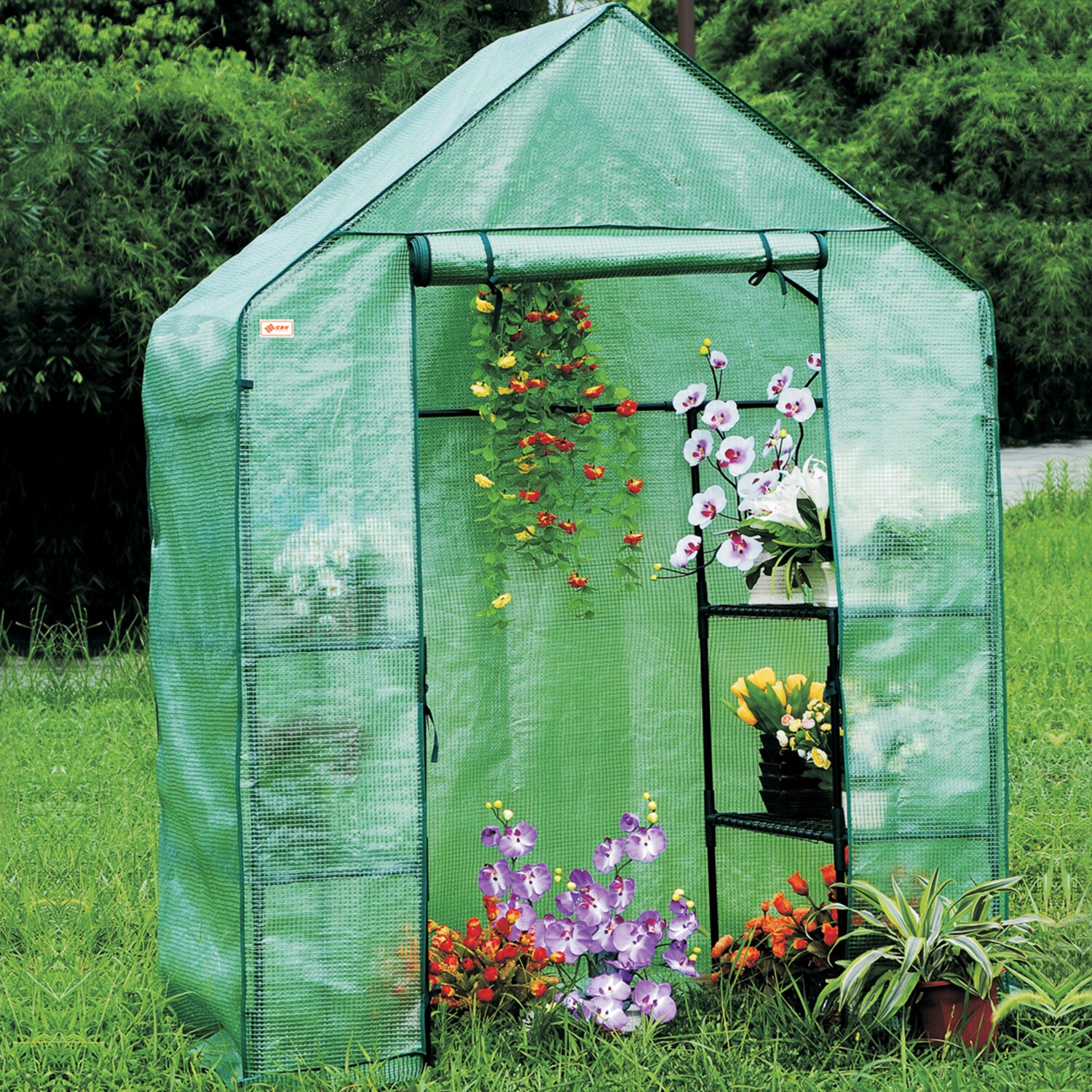 NYVI Foliengew&auml;chshaus NYVIGreen 195x143x73 cm - Gew&auml;chshaus f&uuml;r Pflanzen, Gem&uuml;se 