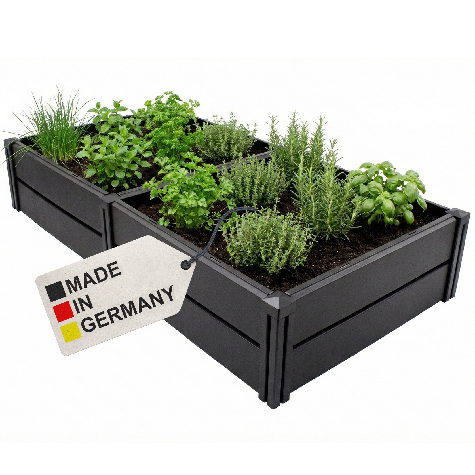Hochbeet NYVIGreen - Gartenbeet aus wetterfestem & recyceltem Kunststoff - Pflanzenbeet Ausführung:L 158x82x31cm 336 Liter