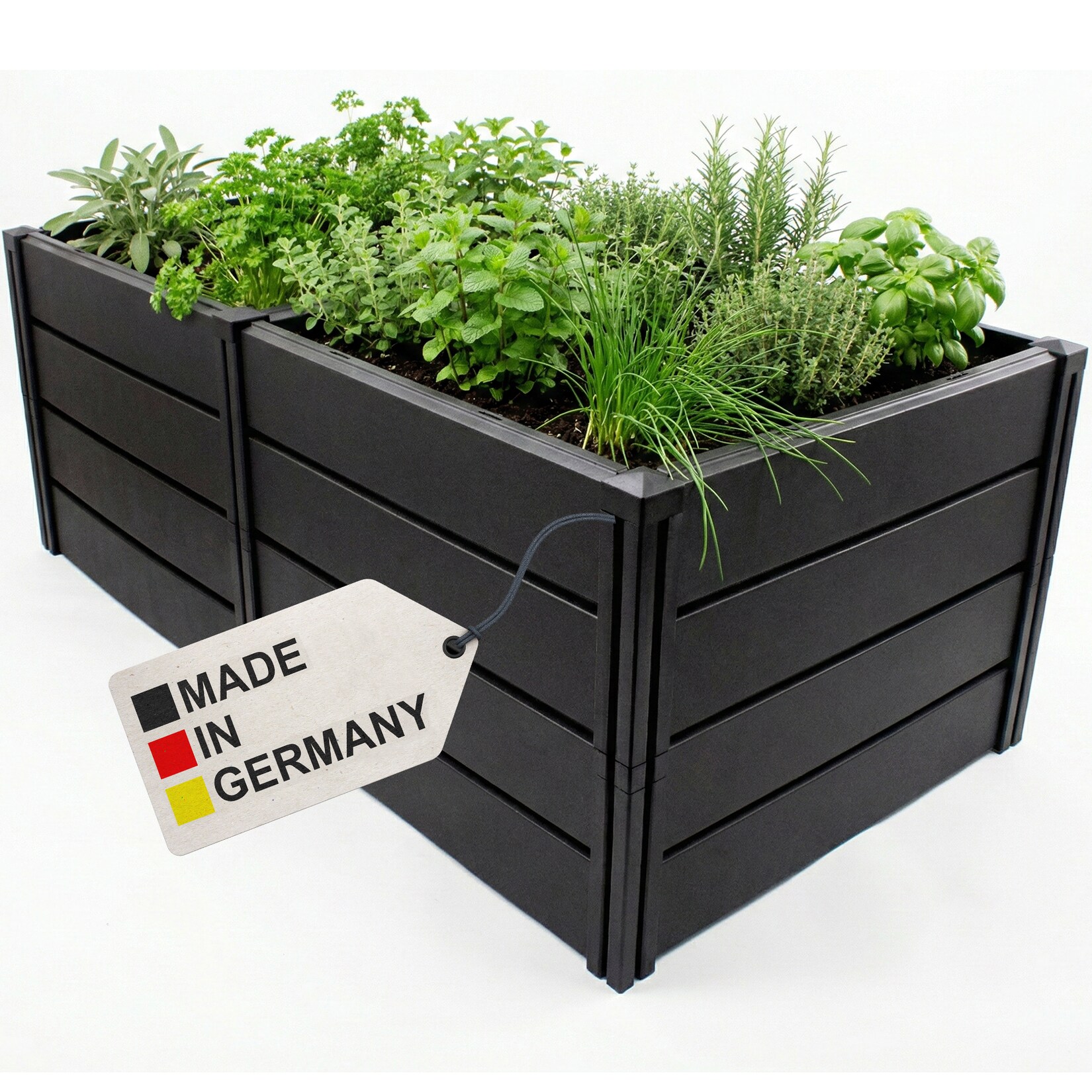 Hochbeet NYVIGreen - Gartenbeet aus wetterfestem & recyceltem Kunststoff - Pflanzenbeet Ausführung:XL 158x82x61cm 672 Liter