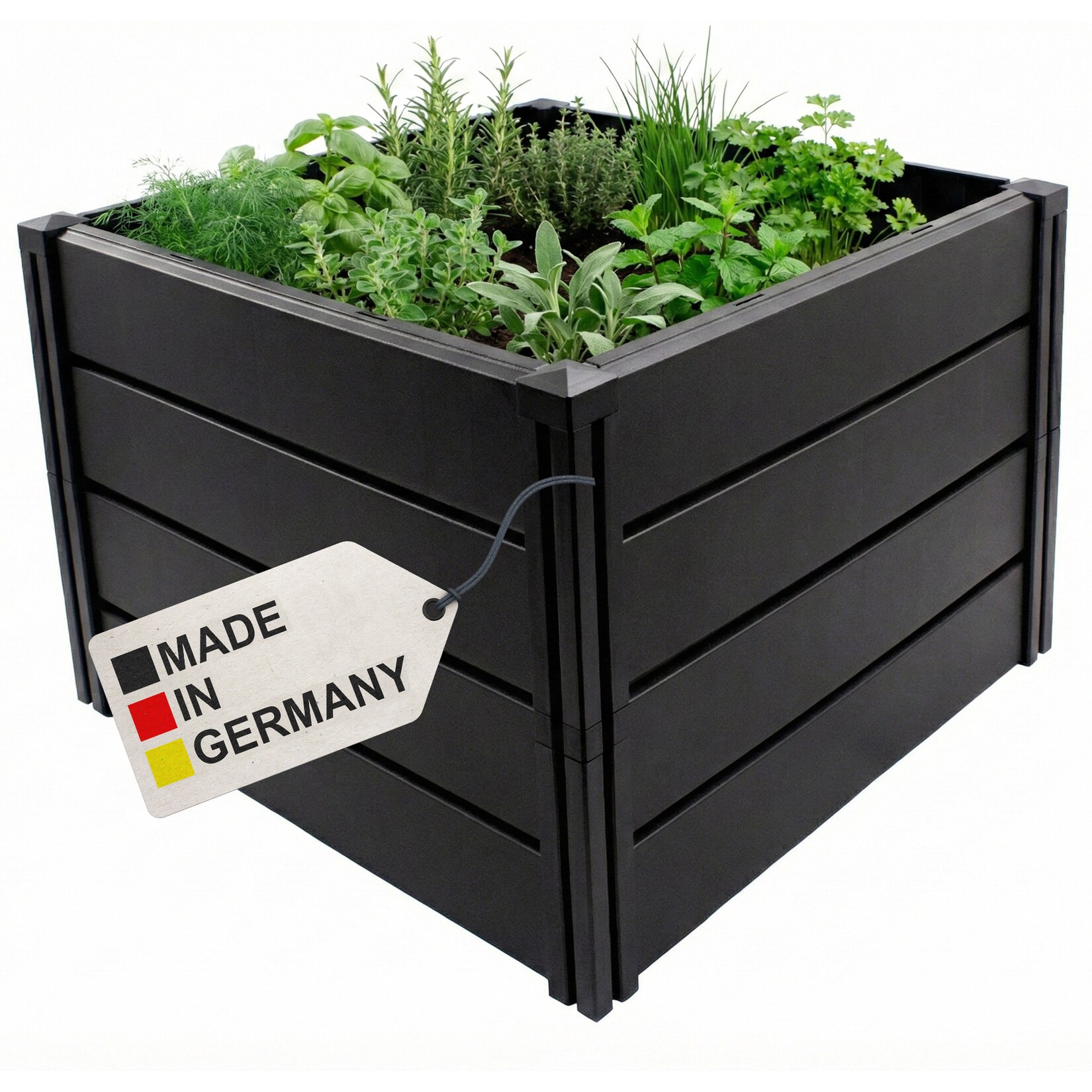 Hochbeet NYVIGreen - Gartenbeet aus wetterfestem & recyceltem Kunststoff - Pflanzenbeet Ausführung:M 82x82x61cm 336 Liter