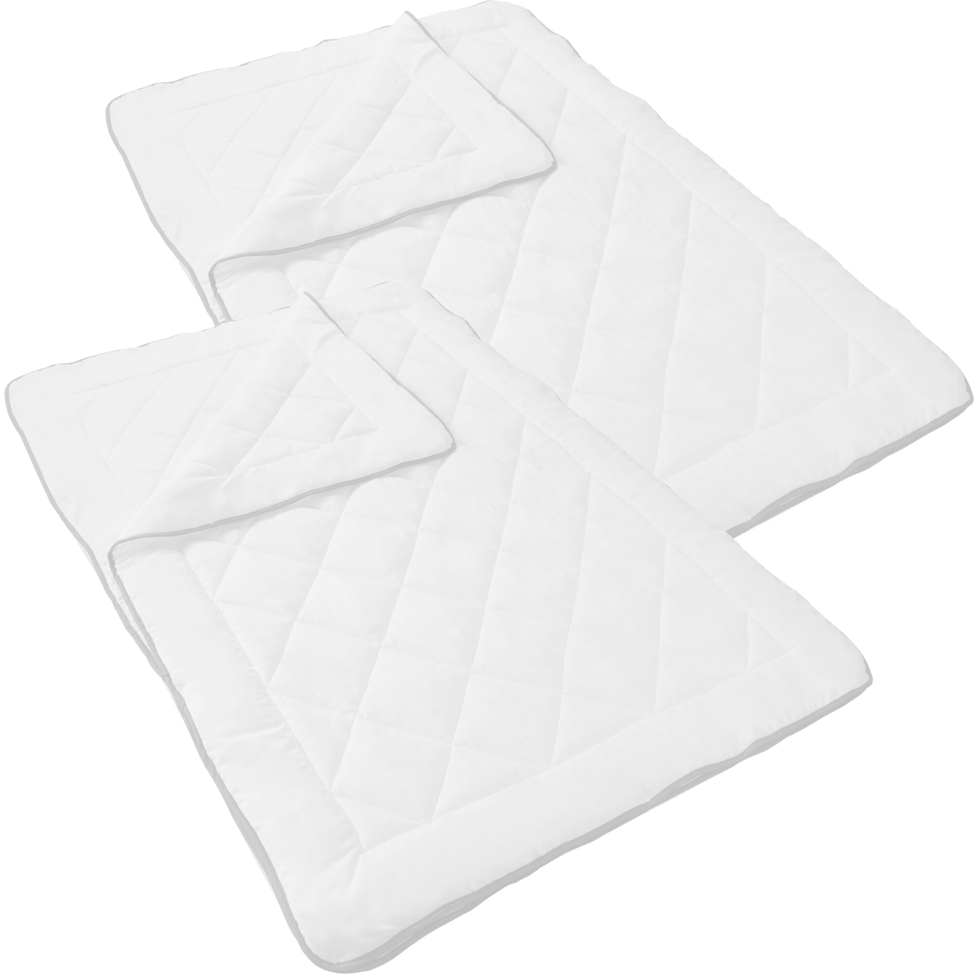 NYVI 4-Jahreszeiten Bettdecke AllYearComfy - 3in1: 1x leichte Sommerdecke + 1x &Uuml;bergangsdecke = 1x warme Winterdecke Anzahl:2;Gr&ouml;&szlig;e:135x200 cm (500 g / 700 g) 