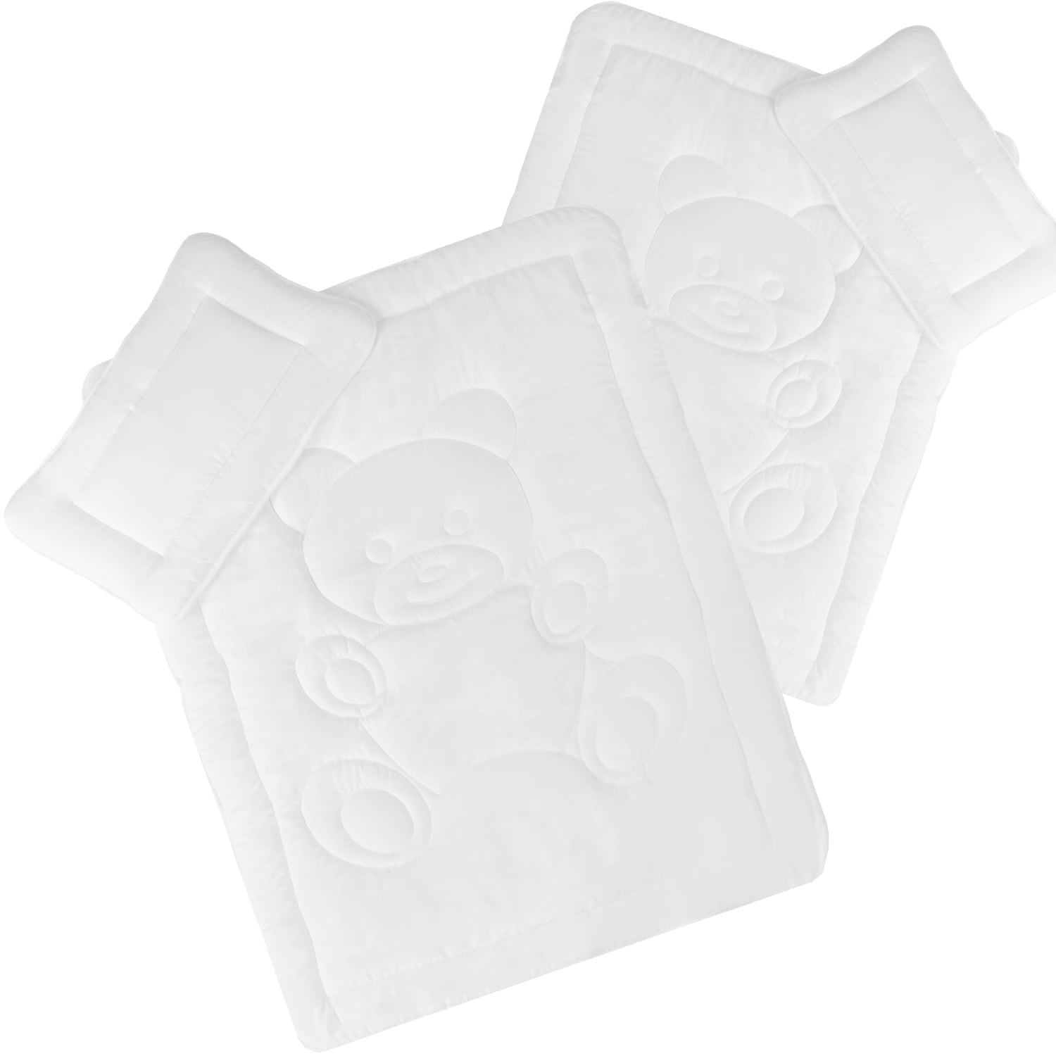 NYVI Kinderbetten Set Junior Plus 4-teilig - Kinderbettdecke 100x135 cm und Kopfkissen 40x60 cm 