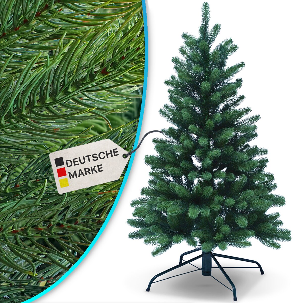 NYVI Weihnachtsbaum NYVI-Xmas Premium - K&uuml;nstlicher Voll-PE Tannenbaum aus 100% Spritzguss Gr&ouml;&szlig;e:120 cm 