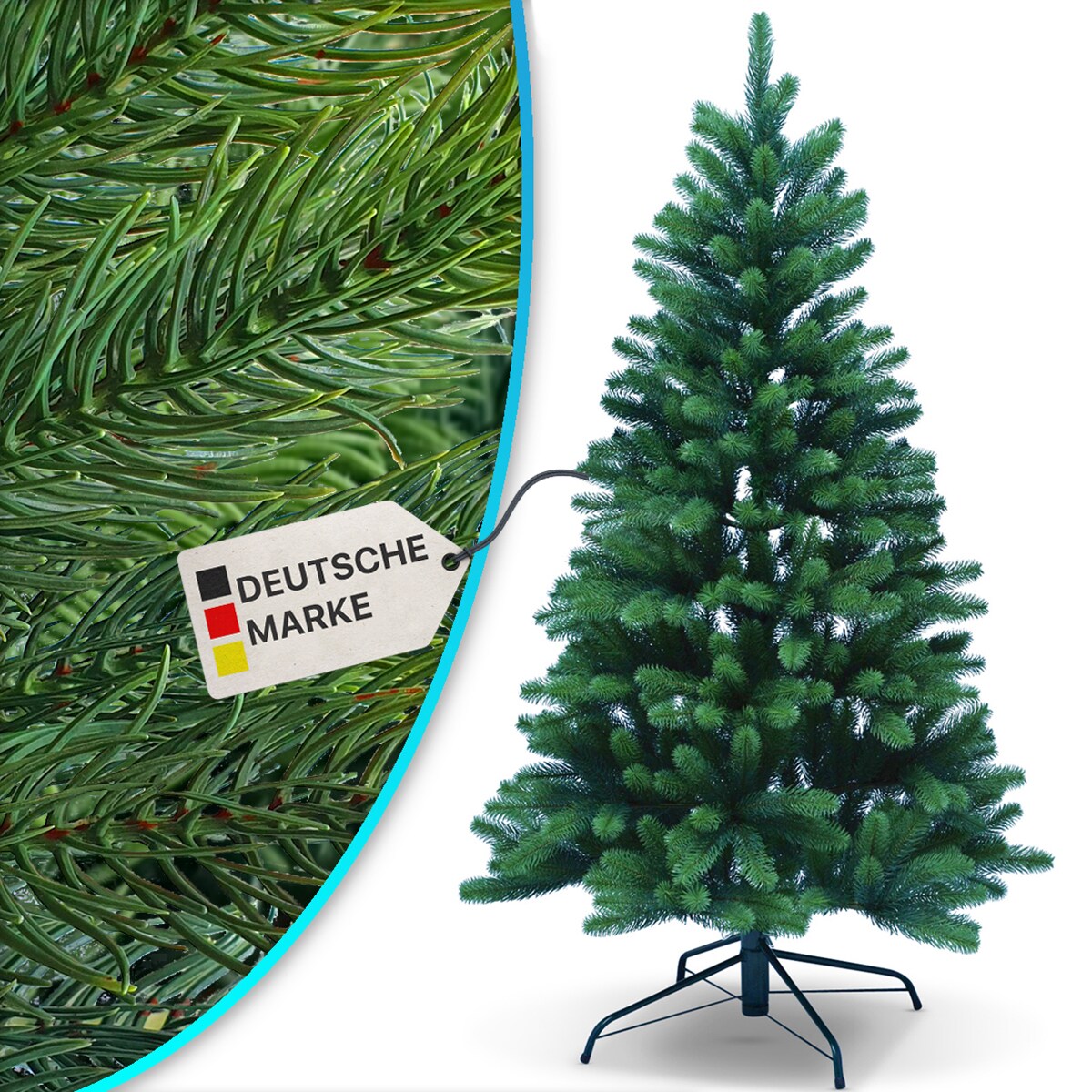 NYVI Weihnachtsbaum NYVI-Xmas Premium - K&uuml;nstlicher Voll-PE Tannenbaum aus 100% Spritzguss Gr&ouml;&szlig;e:150 cm 