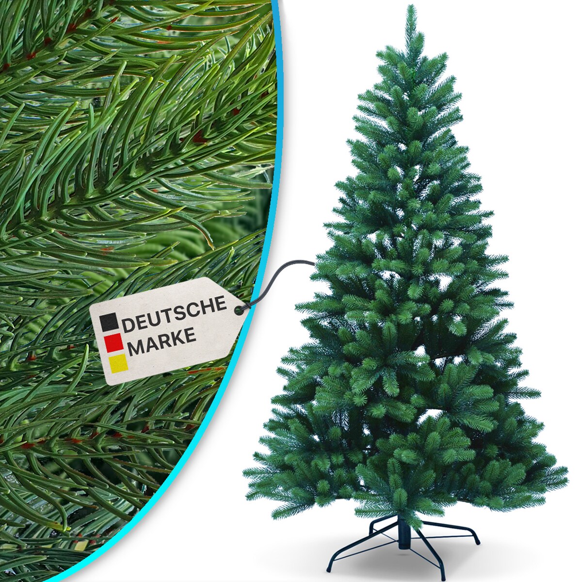 NYVI Weihnachtsbaum NYVI-Xmas Premium - K&uuml;nstlicher Voll-PE Tannenbaum aus 100% Spritzguss Gr&ouml;&szlig;e:180 cm 