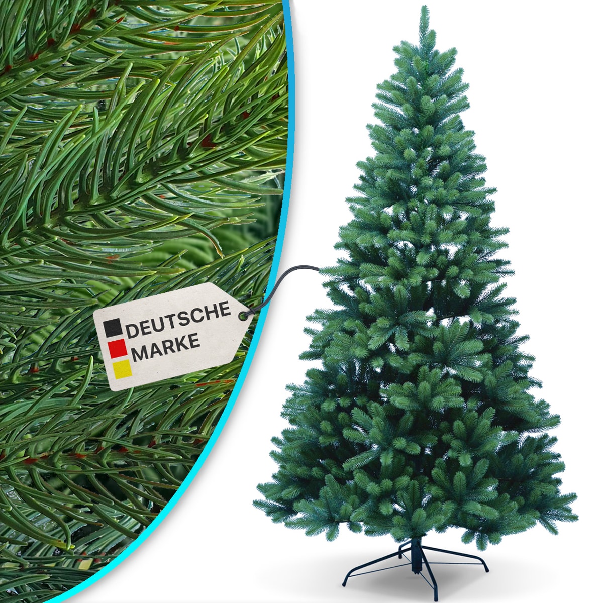 NYVI Weihnachtsbaum NYVI-Xmas Premium - K&uuml;nstlicher Voll-PE Tannenbaum aus 100% Spritzguss Gr&ouml;&szlig;e:210 cm 
