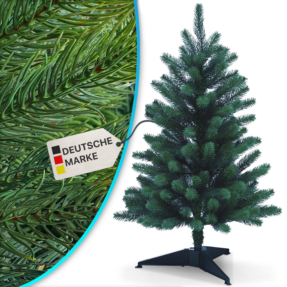 NYVI Weihnachtsbaum NYVI-Xmas Premium - K&uuml;nstlicher Voll-PE Tannenbaum aus 100% Spritzguss Gr&ouml;&szlig;e:85 cm 