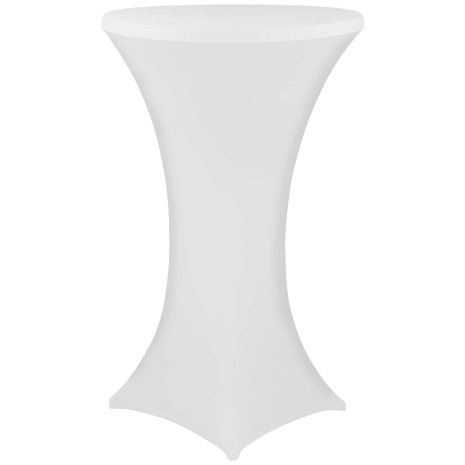 NYVI Stehtischhusse NYVIGala - Elastische Stretchhusse f&uuml;r Stehtische & Bistrotische Farbe:Wei&szlig;;Gr&ouml;&szlig;e:&Oslash; 80-85 cm 