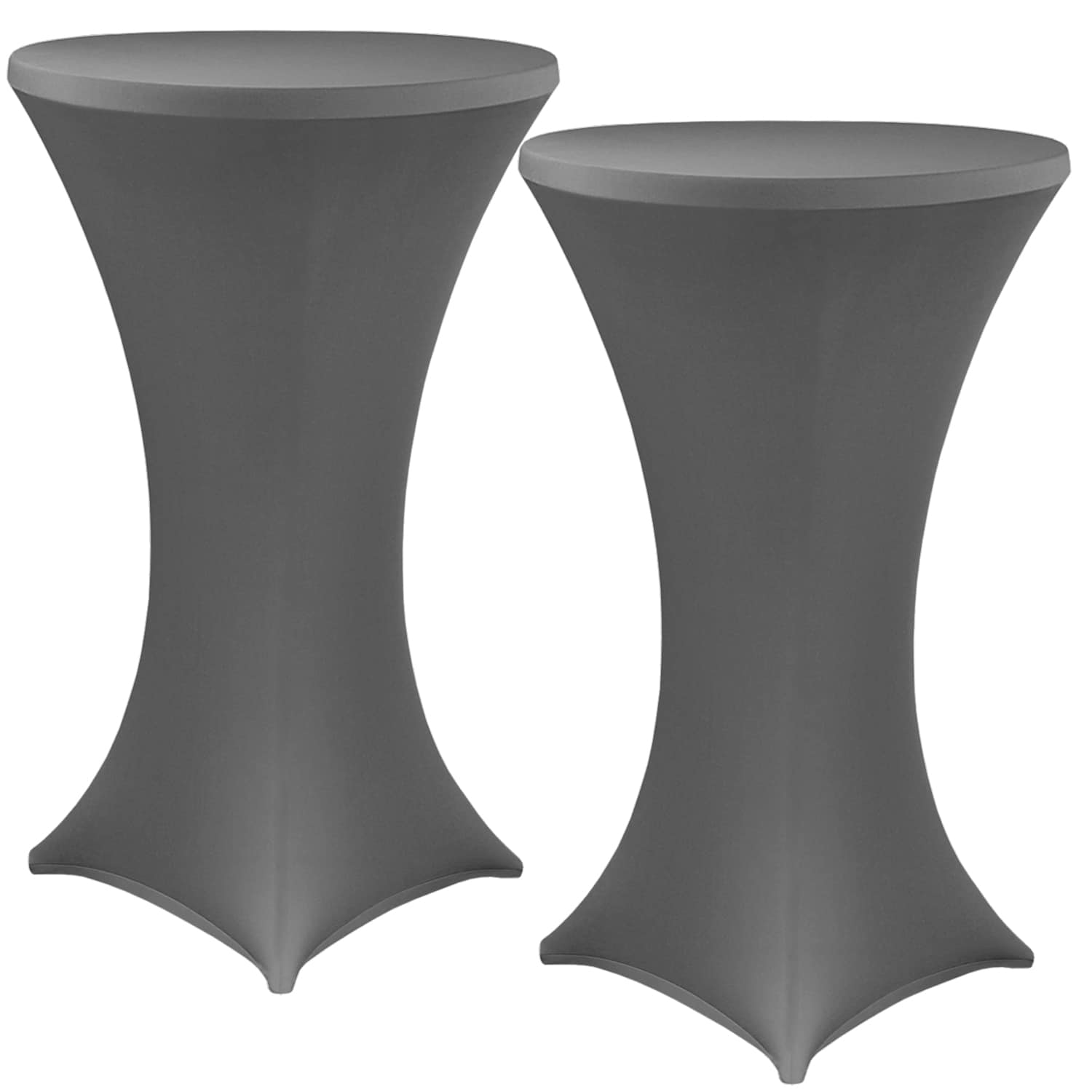 NYVI Stehtischhusse NYVIGala - Elastische Stretchhusse f&uuml;r Stehtische & Bistrotische Farbe:Anthrazit;Gr&ouml;&szlig;e:&Oslash; 70-75 cm - 2er Set 