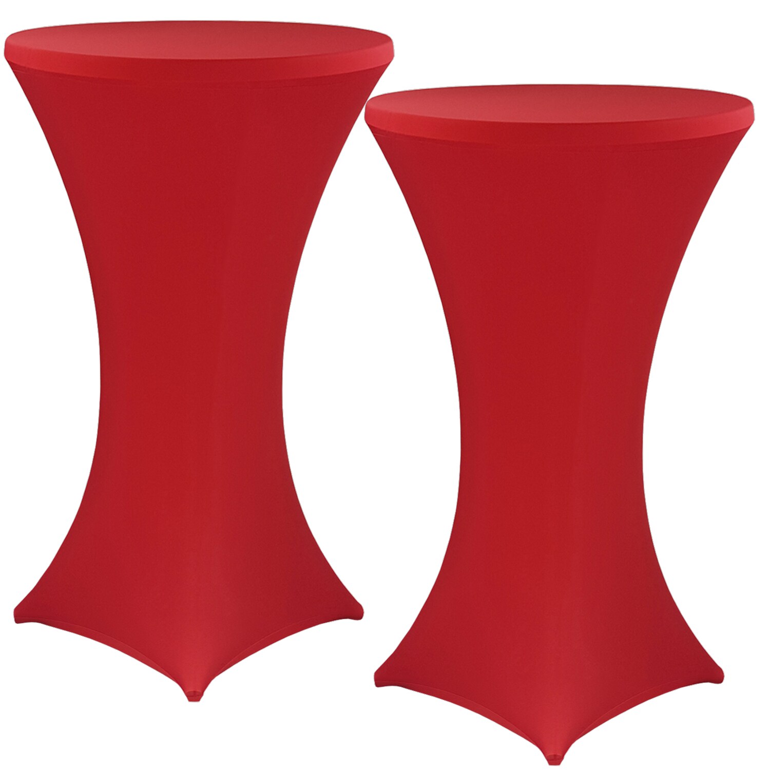 Stehtischhusse NYVIGala - Elastische Stretchhusse für Stehtische & Bistrotische Farbe:Rot;Größe:Ø 80-85 cm - 2er Set