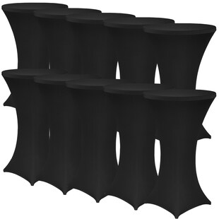 NYVI Stehtischhusse NYVIGala - Elastische Stretchhusse für Stehtische & Bistrotische Farbe:Schwarz;Größe:Ø 60-65 cm - 10er Set 