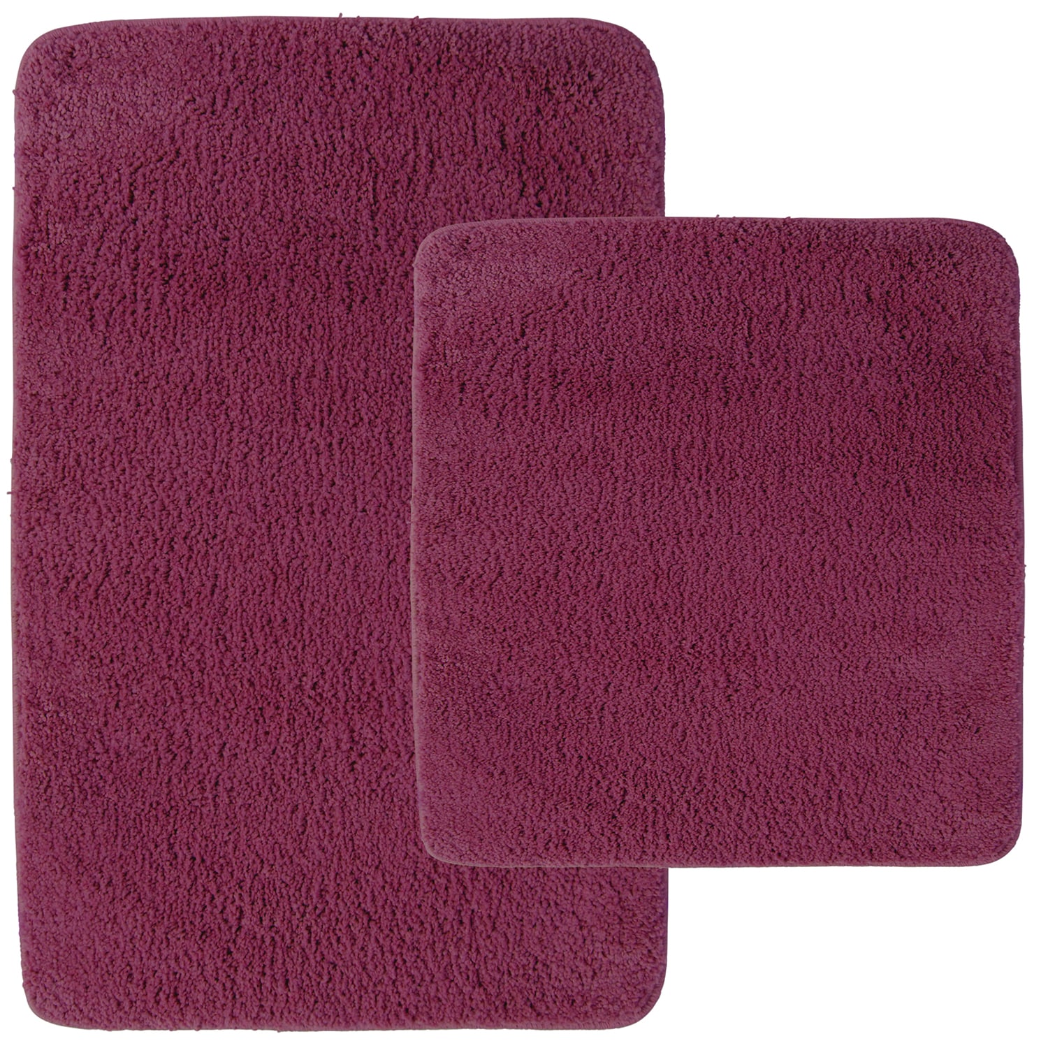 NYVI Badematte NYVISpa Lasalle  - Badezimmerteppich - Rutschfest, Saugf&auml;hig, Schnell Trocknend, Fu&szlig;bodenheizung geeignet, Waschbar, Weich Farbe:Lila;Gr&ouml;&szlig;e:Set 45x50 + 50x80 cm 