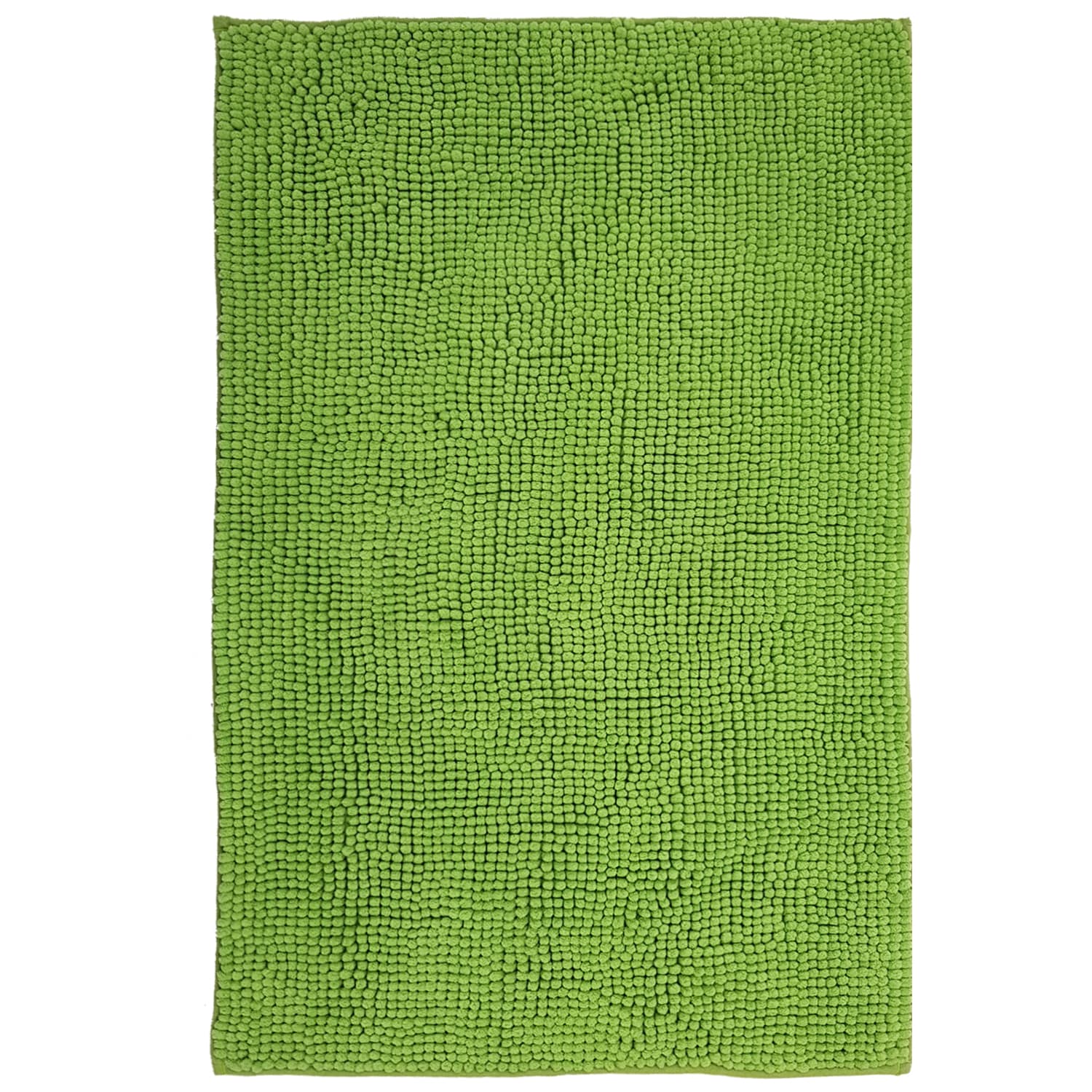 NYVI Badematte NYVISpa Chenille Rechteckig - Badezimmerteppich - Rutschfest, Saugf&auml;hig, Schnell Trocknend, Fu&szlig;bodenheizung geeignet, Waschbar, Weich Farbe:Gr&uuml;n;Gr&ouml;&szlig;e:Badematte 50x80 cm 