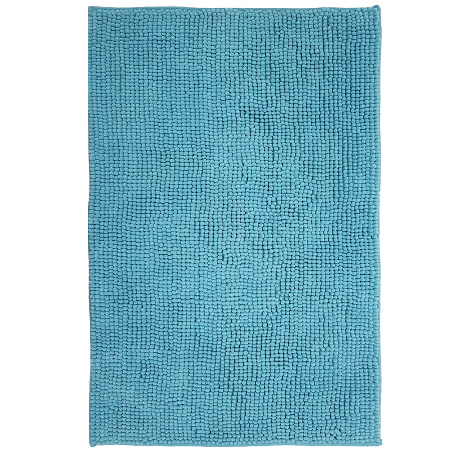 NYVI Badematte NYVISpa Chenille Rechteckig - Badezimmerteppich - Rutschfest, Saugf&auml;hig, Schnell Trocknend, Fu&szlig;bodenheizung geeignet, Waschbar, Weich Farbe:Aqua;Gr&ouml;&szlig;e:Badematte 60x90 cm 