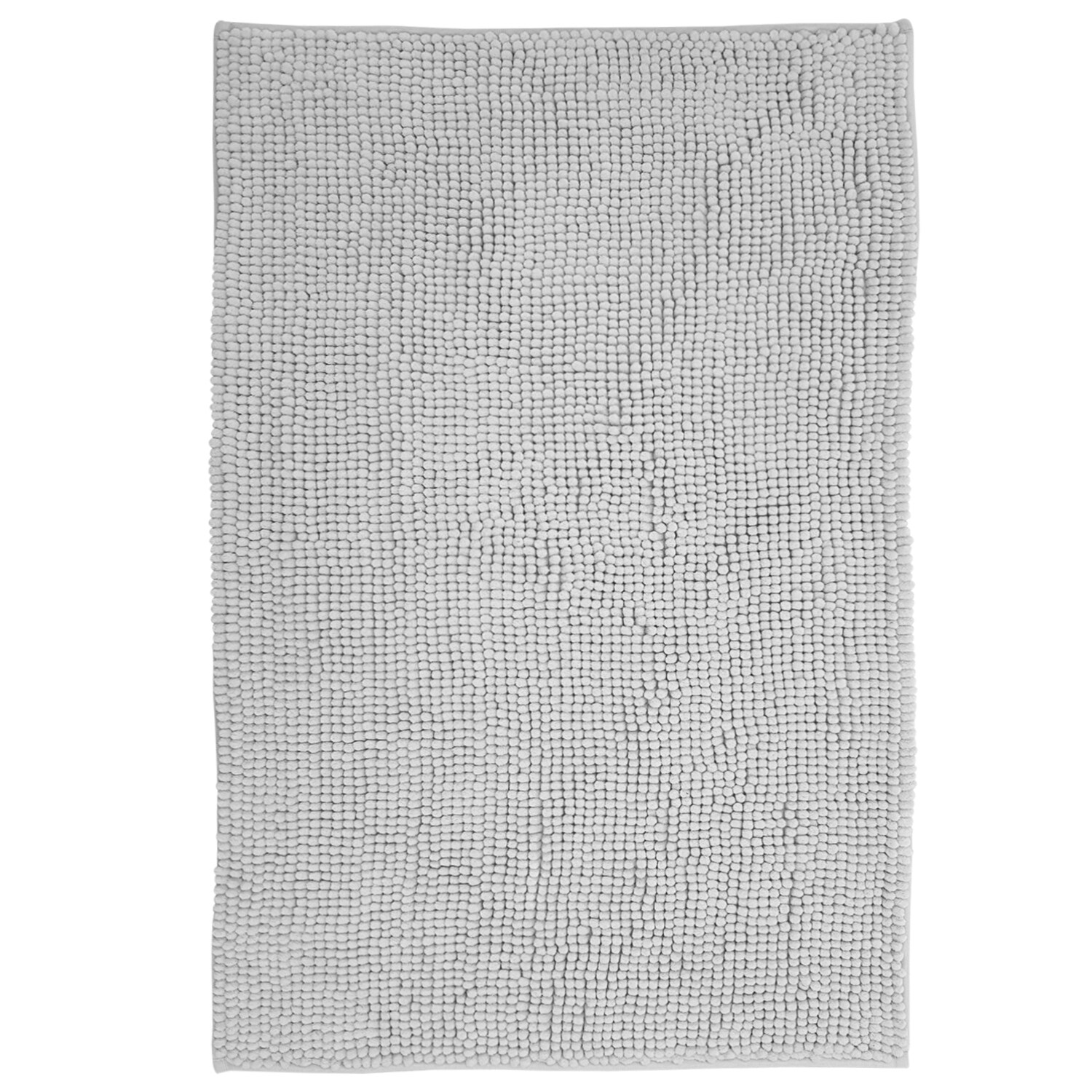 NYVI Badematte NYVISpa Chenille Rechteckig - Badezimmerteppich - Rutschfest, Saugf&auml;hig, Schnell Trocknend, Fu&szlig;bodenheizung geeignet, Waschbar, Weich Farbe:Wei&szlig;;Gr&ouml;&szlig;e:Badematte 60x90 cm 