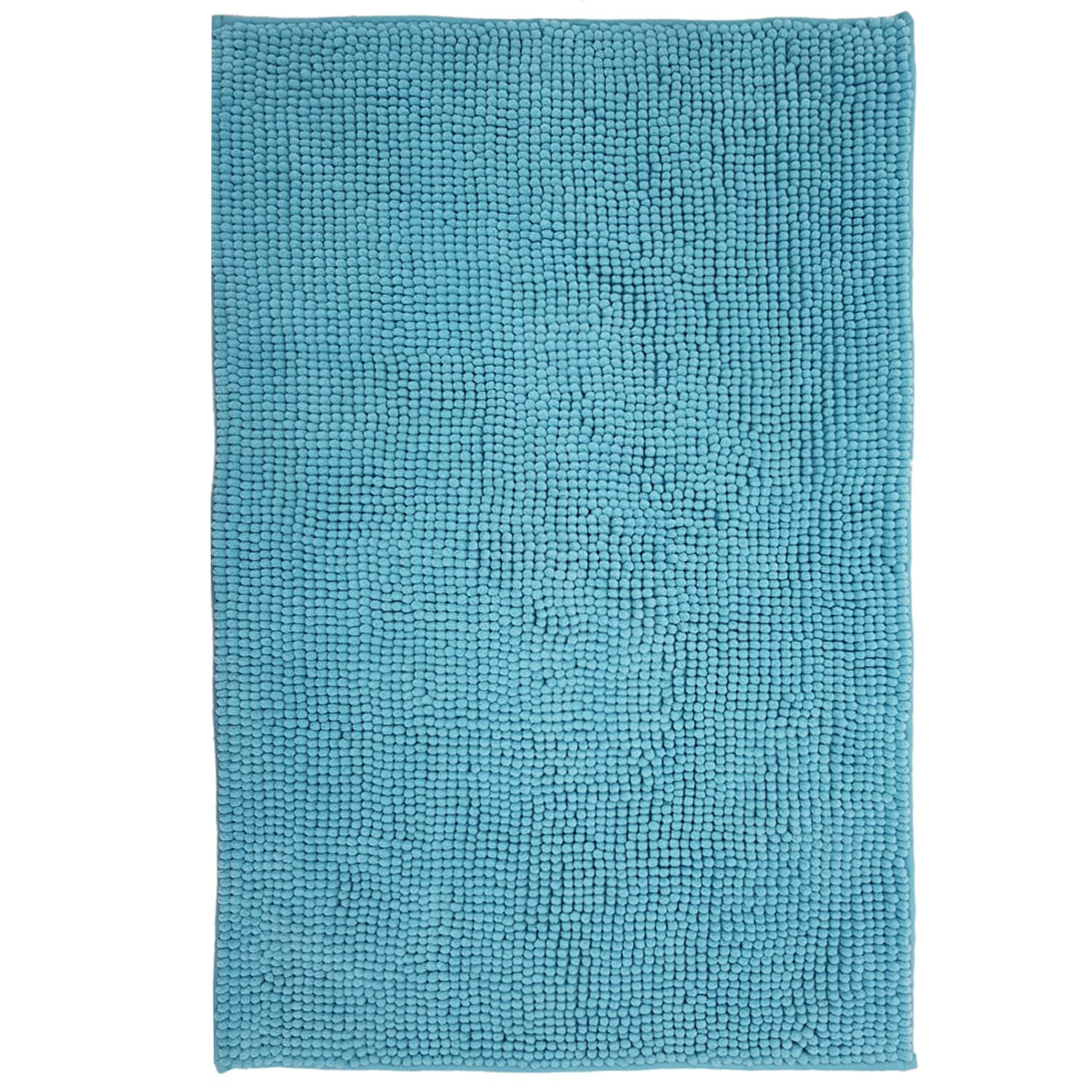 NYVI Badematte NYVISpa Chenille Rechteckig - Badezimmerteppich - Rutschfest, Saugf&auml;hig, Schnell Trocknend, Fu&szlig;bodenheizung geeignet, Waschbar, Weich Farbe:Aqua;Gr&ouml;&szlig;e:Badematte 70x120 cm 