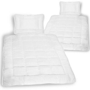 NYVI Kinderbetten Set Easy - 2x Kinderbettdecke 100x135 cm & 2x Kissen 40x60 cm 