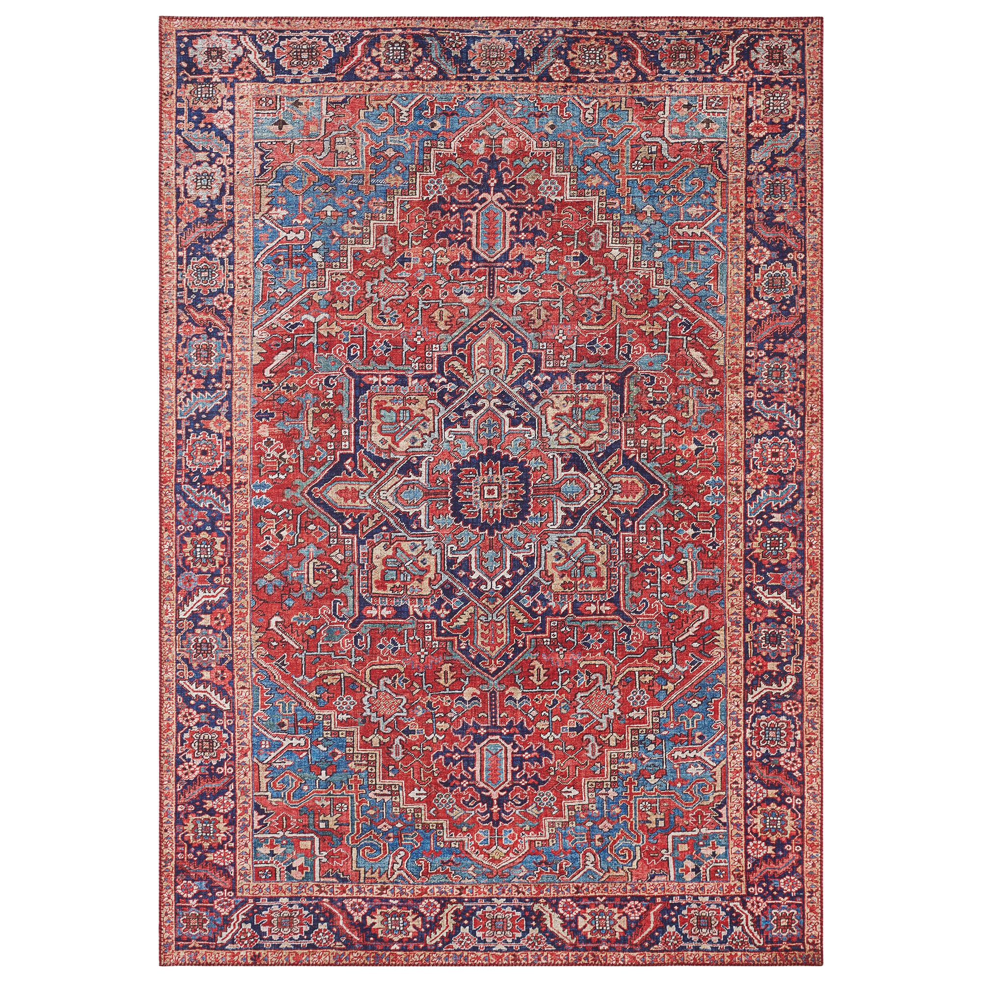 NYVI Teppich Asmar - Pflegeleicht, Langlebig, f&uuml;r Innenr&auml;ume Gr&ouml;&szlig;e:200x290 cm;Farbe:Oriental Rot Amata 