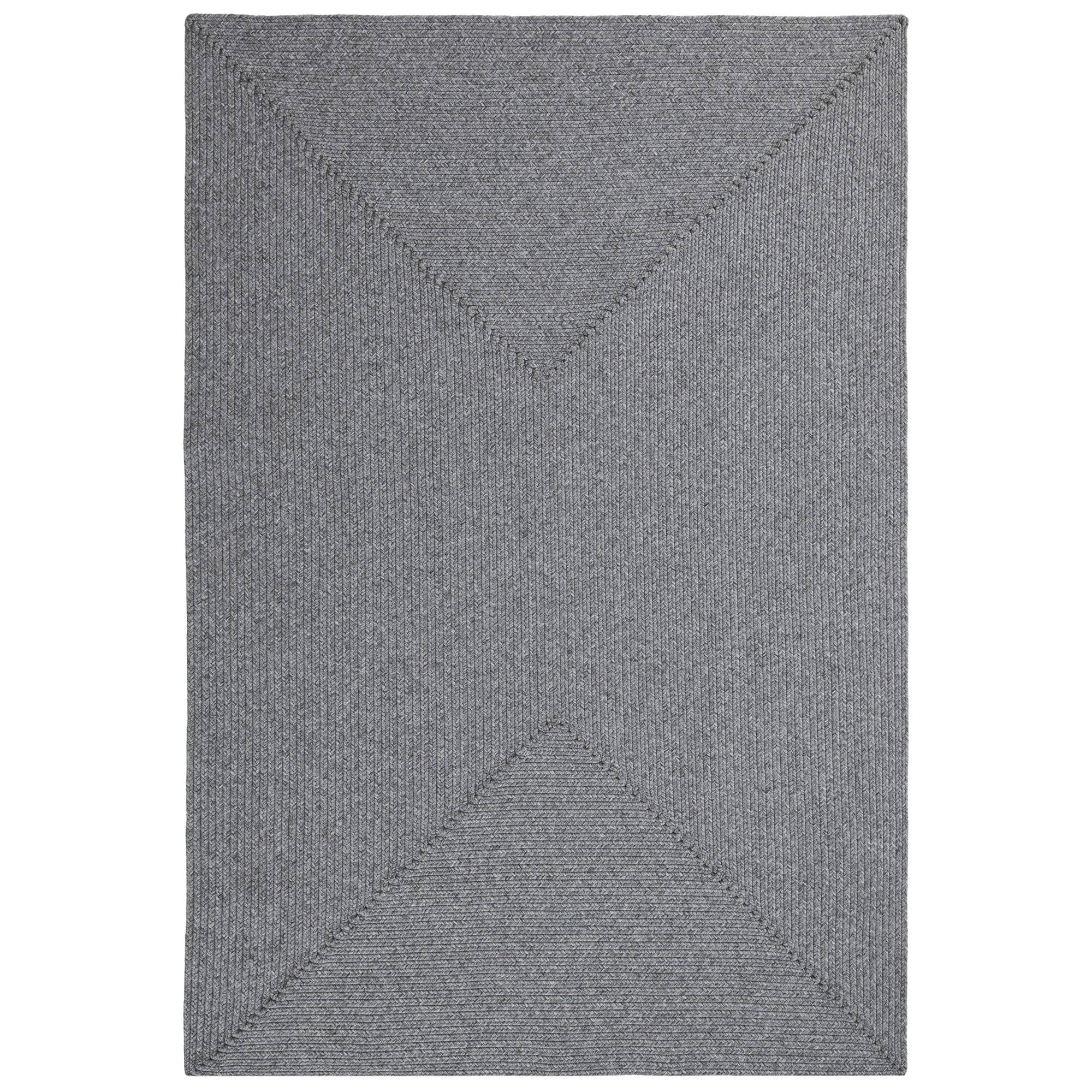NYVI Teppich Braided - Wetterfest, Pflegeleicht, f&uuml;r Innen und Au&szlig;en Farbe:Hellgrau;Gr&ouml;&szlig;e:120x170 cm 
