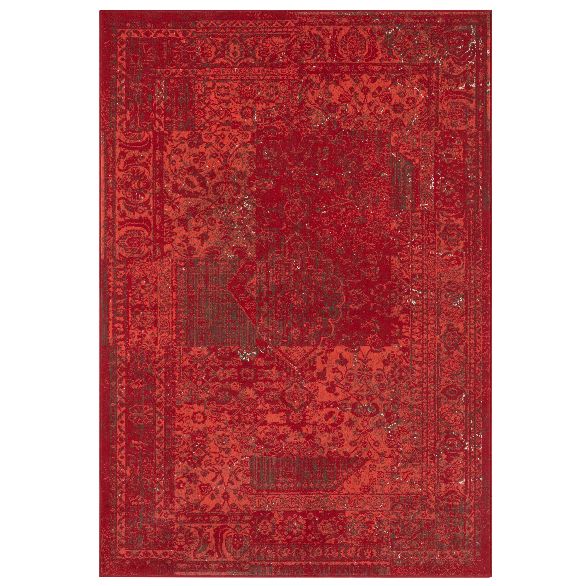 NYVI Teppich Celebration - F&uuml;r Fu&szlig;bodenheizung geeignet, Strapazierf&auml;hig, Leicht zu reinigen Farbe:Rot;Gr&ouml;&szlig;e:80x150 cm 