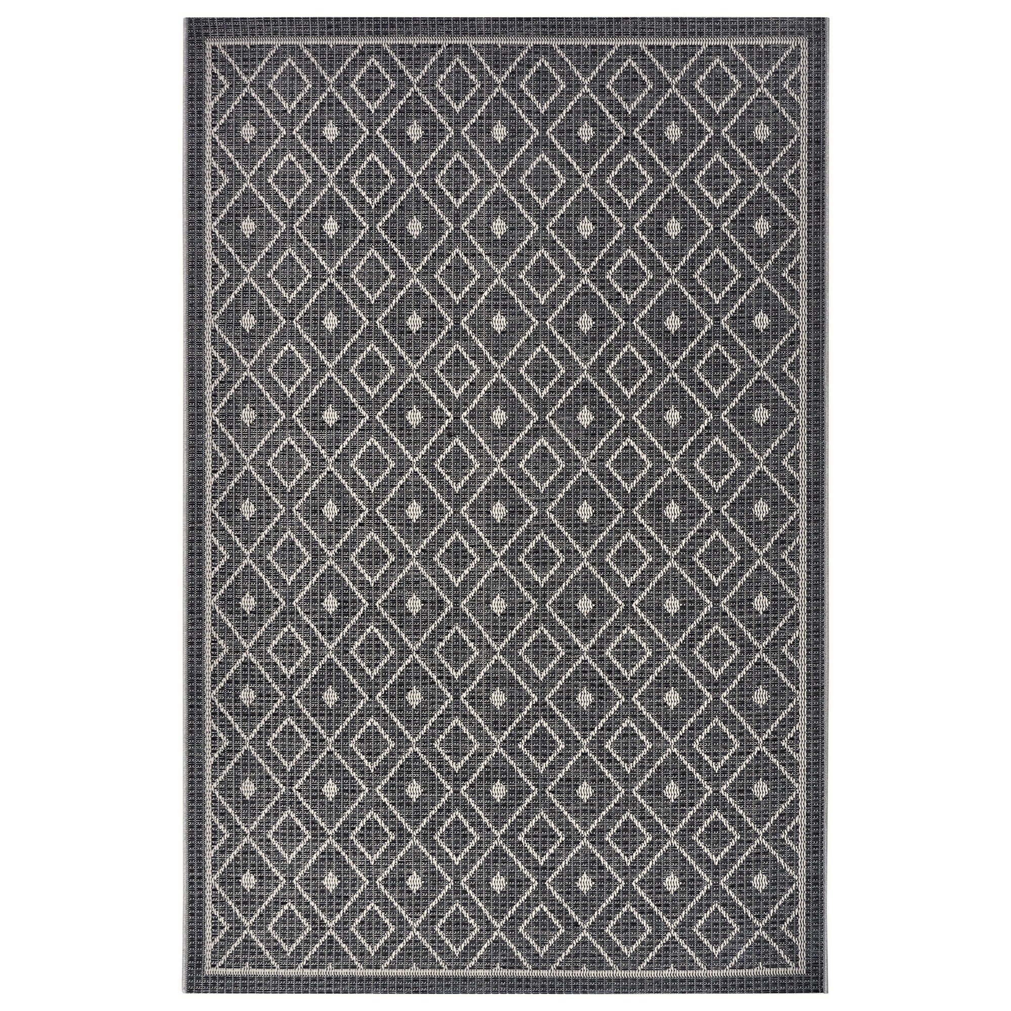 NYVI Teppich Clyde - Wetterfest, UV-best&auml;ndig, f&uuml;r Innen und Au&szlig;en Gr&ouml;&szlig;e:190x290 cm;Farbe:Grau Beige Lahal 