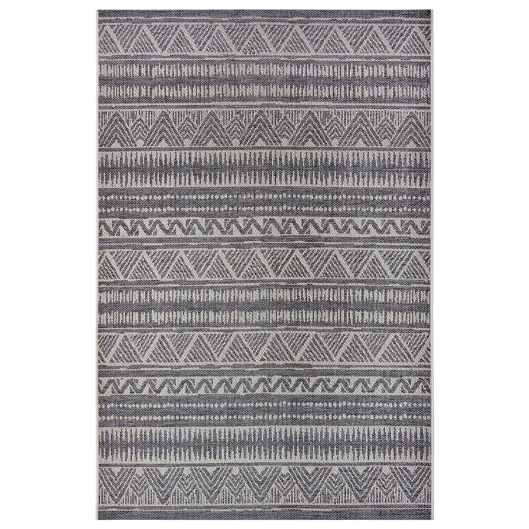 NYVI Teppich Clyde - Wetterfest, UV-best&auml;ndig, f&uuml;r Innen und Au&szlig;en Gr&ouml;&szlig;e:76x150 cm;Farbe:Grau Beige Loto 