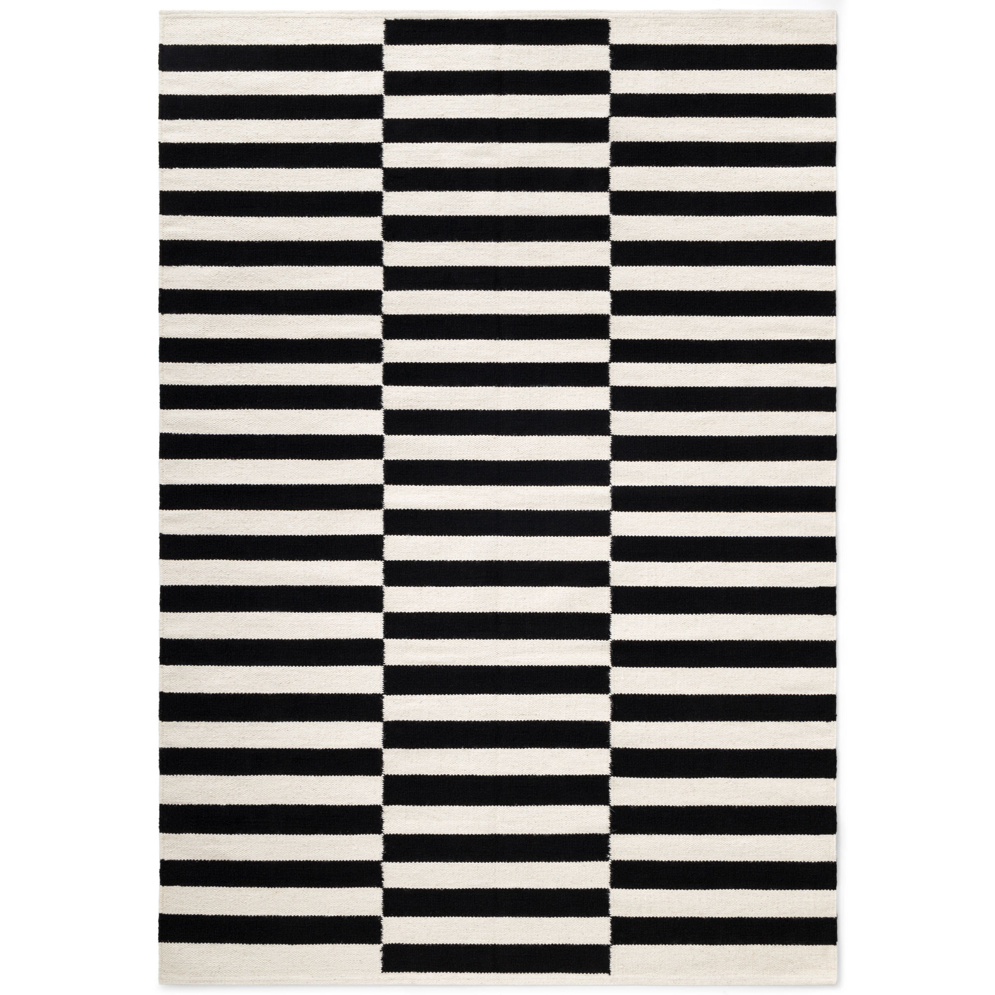 NYVI Teppich Donna - F&uuml;r Fu&szlig;bodenheizung geeignet,Robust, Pflegeleicht Gr&ouml;&szlig;e:80x200 cm;Farbe:Schwarz Natur Wei&szlig; 