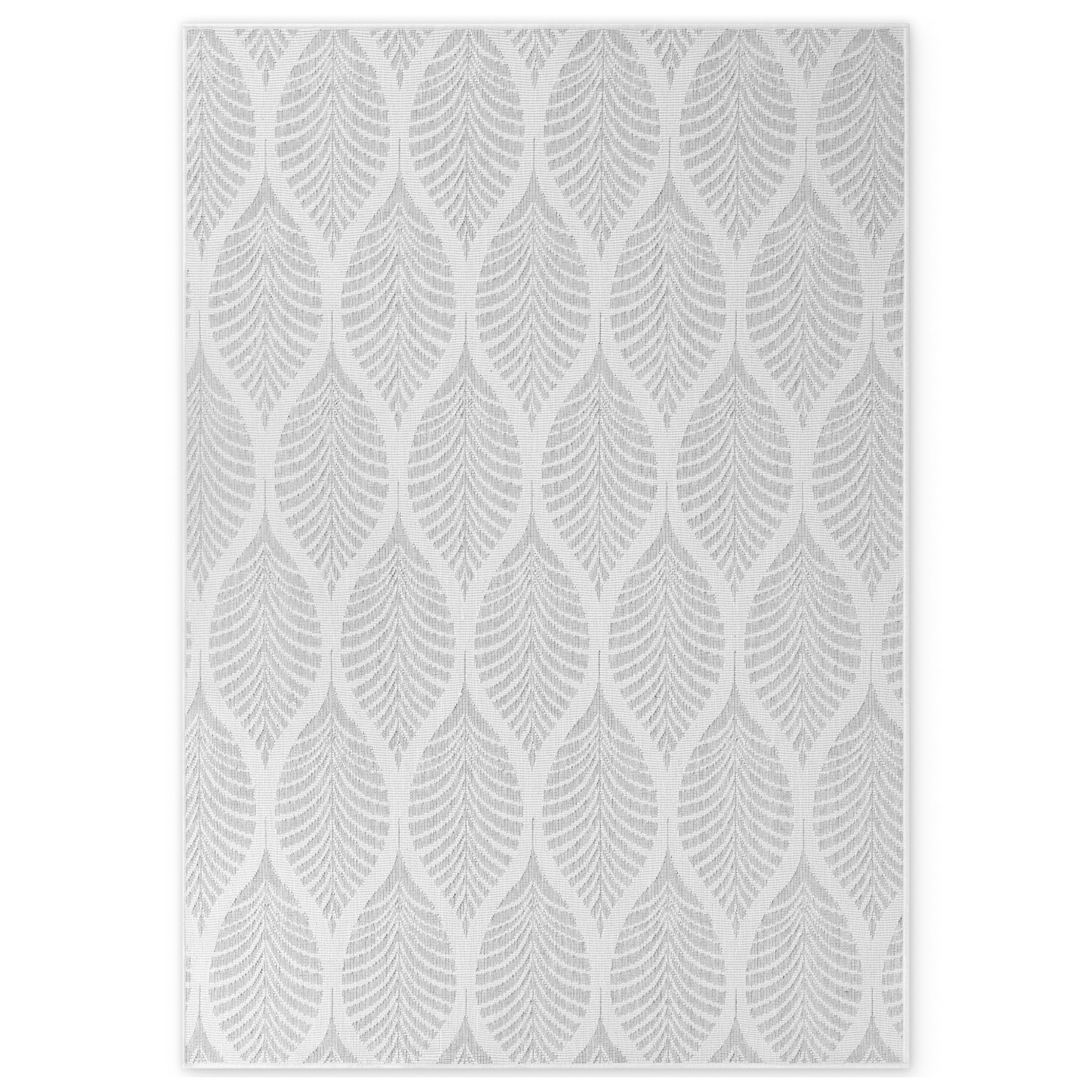 NYVI Teppich Duet - Wetterfest UV-best&auml;ndig F&uuml;r Innen und Au&szlig;en Gr&ouml;&szlig;e:160x230 cm;Farbe:Wei&szlig; Grau Liora 