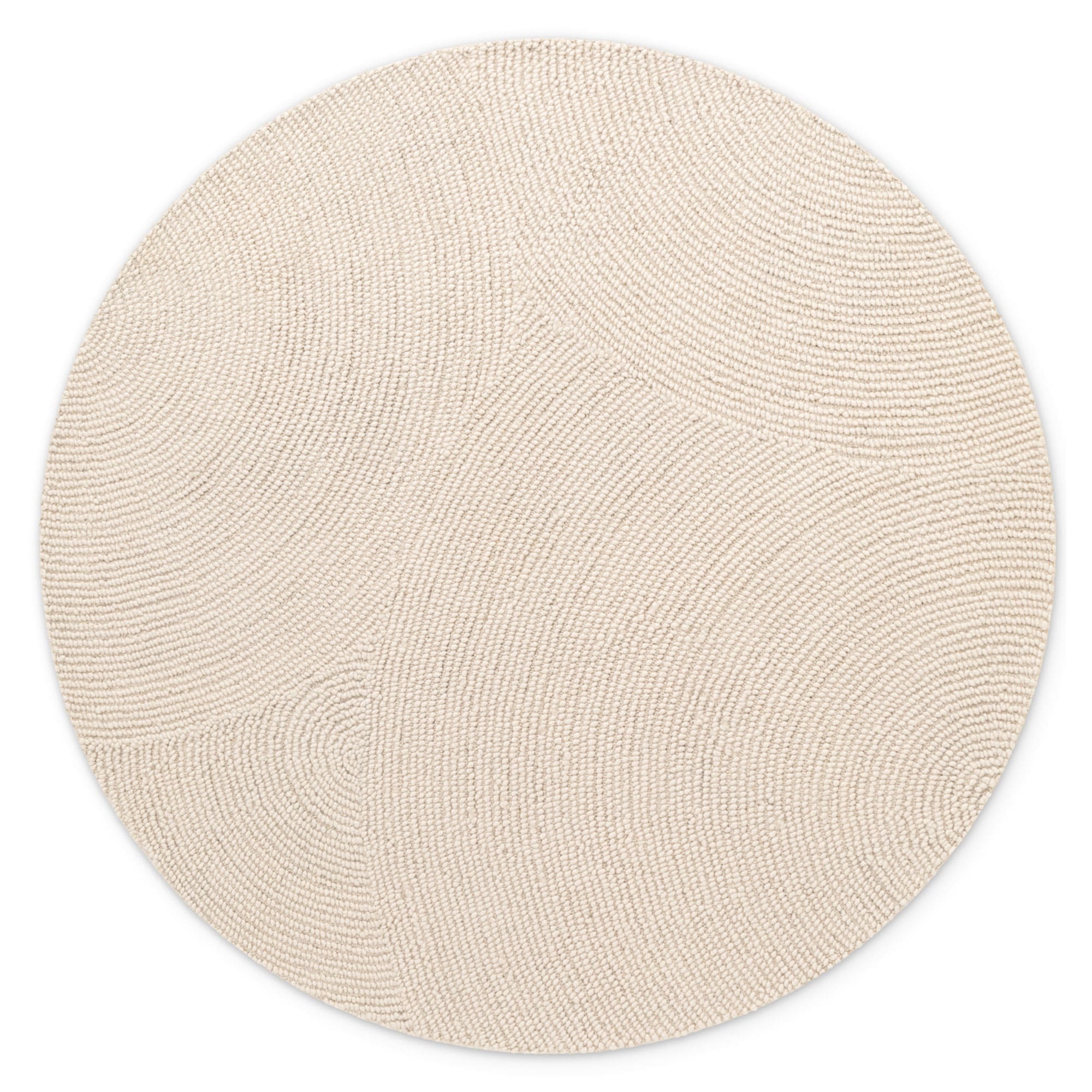 NYVI Teppich Eleni - Pflegeleicht, Strapazierf&auml;hig, f&uuml;r Innen geeignet Gr&ouml;&szlig;e:&Oslash; 120 cm;Farbe:Natur Wei&szlig; 