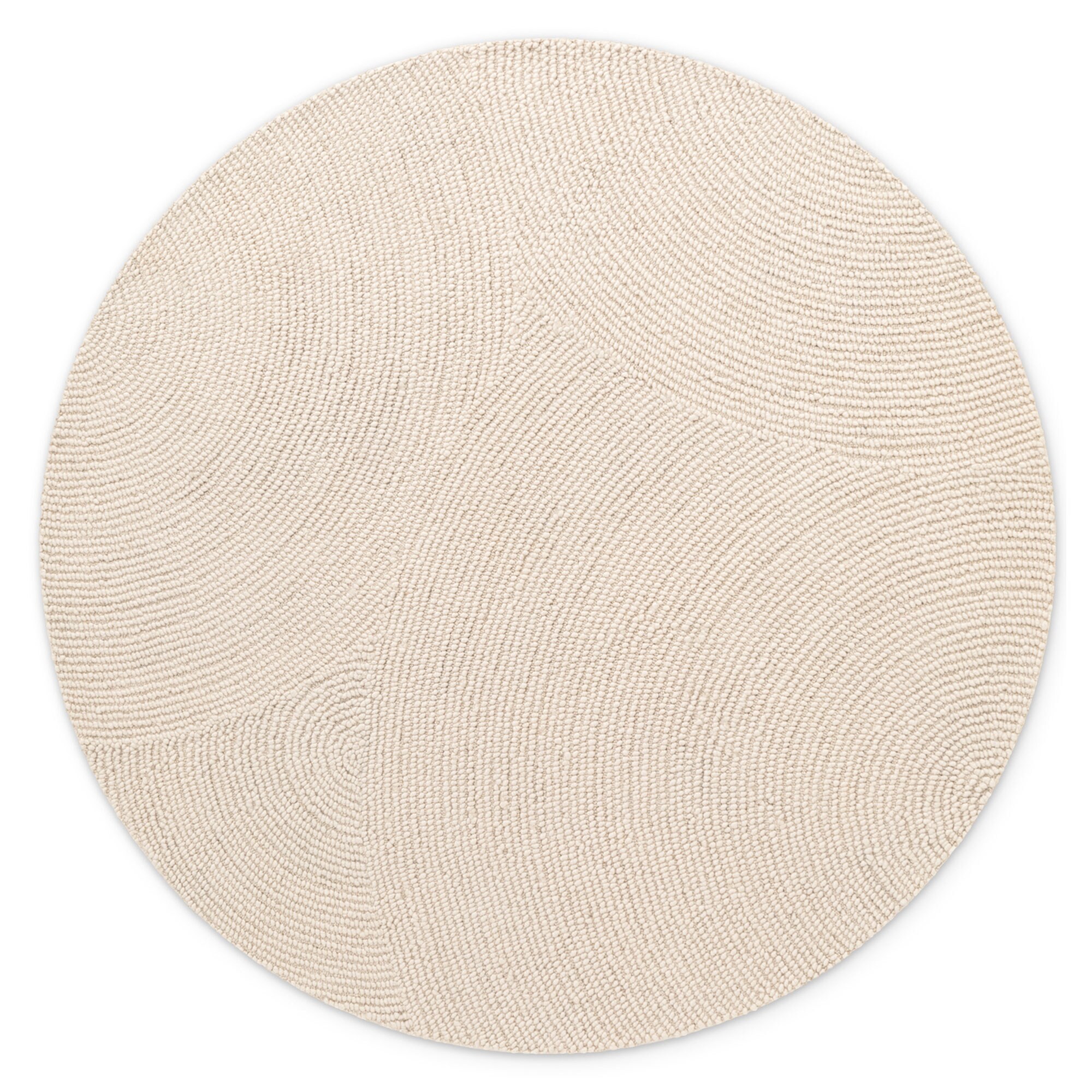 NYVI Teppich Eleni - Pflegeleicht, Strapazierf&auml;hig, f&uuml;r Innen geeignet Farbe:Natur Wei&szlig;;Gr&ouml;&szlig;e:&Oslash; 150 cm 