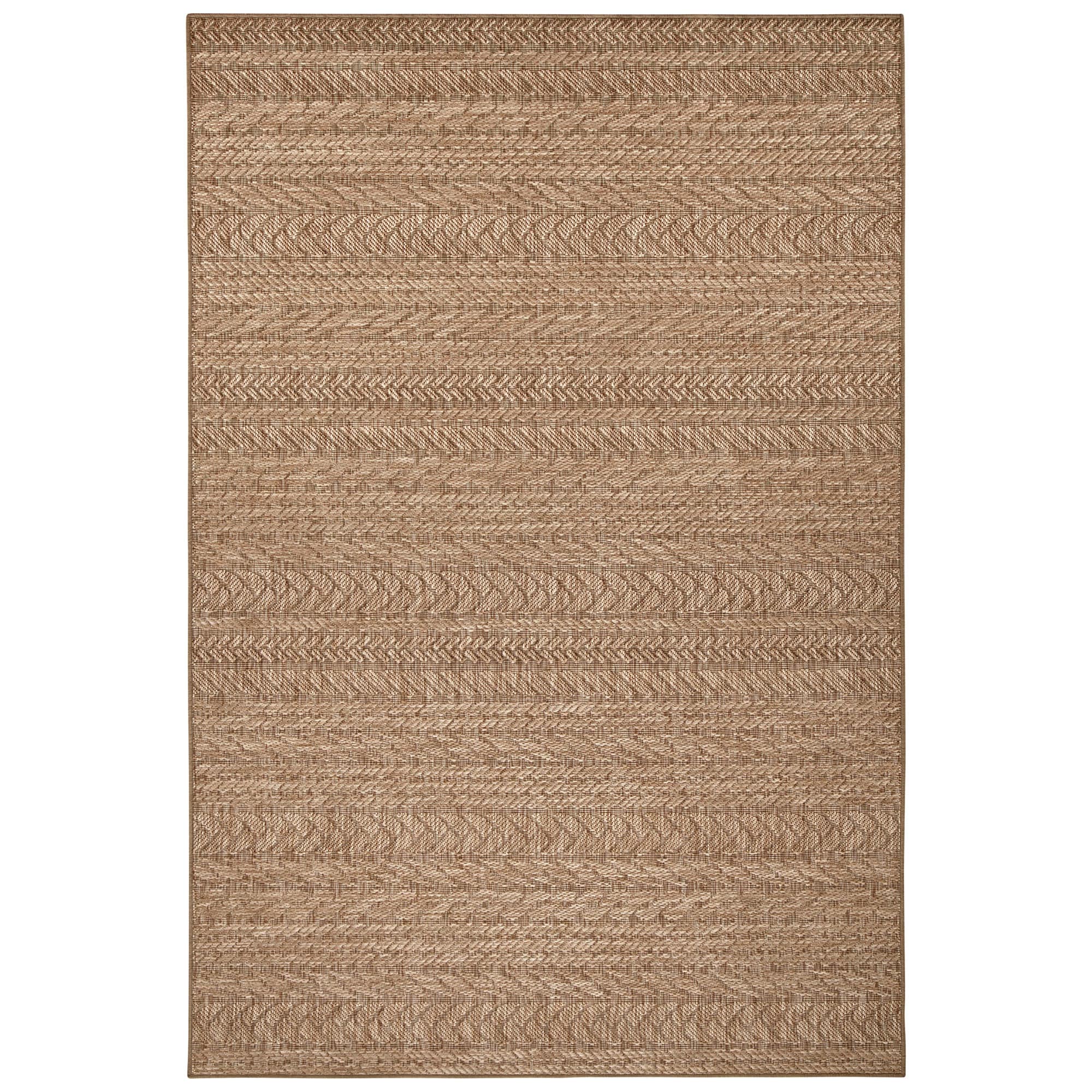 NYVI Teppich Forest - Wetterfest, Pflegeleicht, f&uuml;r Innen und Au&szlig;en Gr&ouml;&szlig;e:120x170 cm;Farbe:Beige Braun Granado 