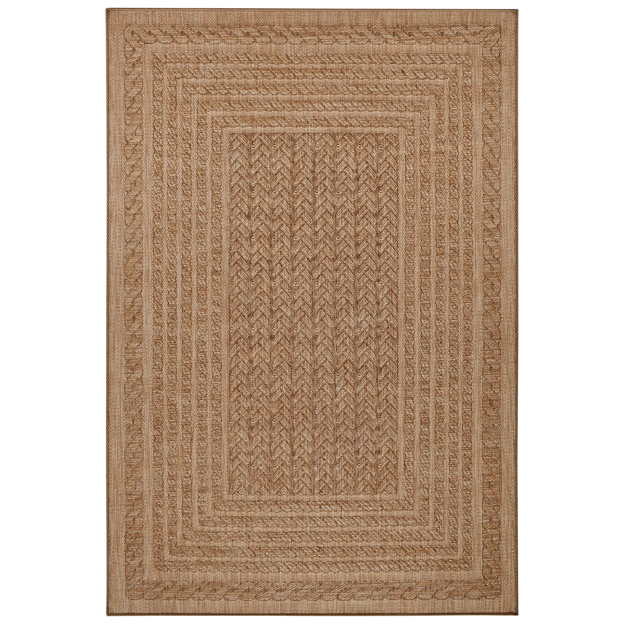 NYVI Teppich Forest - Wetterfest, Pflegeleicht, f&uuml;r Innen und Au&szlig;en Gr&ouml;&szlig;e:160x230 cm;Farbe:Beige Braun Limonero 