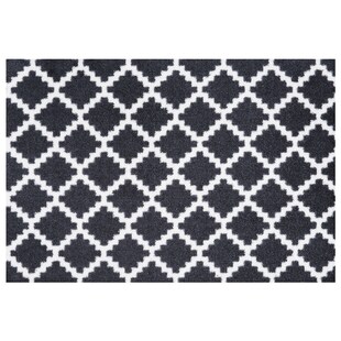 NYVI Fußmatte Home - Wetterfest, Rutschfest, für Innen und Außen Farbe:Schwarz Weiß;Größe:50x70 cm 