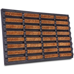 NYVI Outdoor Fußmatte KokosGUARD - Wetterfest, Rutschfest, Robust - Fußabtreter mit Kokosbürsten - Schmutzfangmatte für Außen & Innen Größe:40x60 cm;Farbe:Kokos 